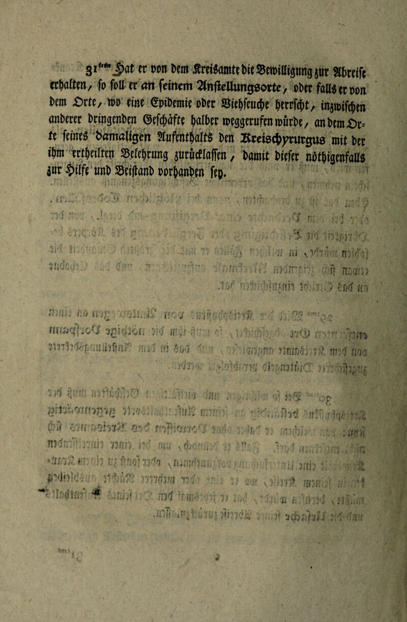 gr**J)at er non Dem ÄreiSantte Die SSennllipng $ur StDreife erDaften, fo foll er ait feinem 2tnfieUungsorte, oDer falls er pon Dem £>rte, mo eine üpiDemie oDer SieDfeu^e Derrf^t, inp>if$en anDerer DringenDen ©efcjwfte DalDer ipeggerufennuirDe/ an Dem £)r= fe feines Damaligen Sluflent&aftS Den Breiac&jnwgua mit Der , ‘Damit Diefer nötigenfalls V * i Ti mihr r< ■i Hv v> U . .7 y > .7 1 £' ¥ #f I f U lii \ '' • /hiiitfth in ■. ■ ’ . /' I * * * -4' <; ' miefa? ma... > cM un <: 'Ui -i•) \ s . ’i V\ 7 v/f i: 7 4 <■ , • i - • fff'ifls 6* •• 't n 1 ■■ i■* f i r;:; i n' ’ 1 ‘ • ■ j- • -i 4 < I; ! ~ ; : ’,?* </ -,*•/ * f sJX. .Umr; Ur-.;WniC u-:>?r.-r M ■ *V t *:! 'ji f t ^ ) • < f: j i i ; •» ■ fti iMwie;, - *•*♦«» 4 - h- 11 1 1 V ’■ ’»■; * »»*■ • M«jf ’ | hü. m ]Tn :• ^ t;. ..’ -H ^jf^ar?7?v^ . ■ l!f]v fü ft ff &* ?f -• 5 (- * ? ' nMni: .v;<h wm. > n>\, ; if, » ‘J f -’i ff i!' ■ ;; ; •; * jf t j«. a Jfli? #r>- v i * i-'iff’ Jf : : ' :v • * * * < 4 4 j v. ♦ 4r' ■ » i 4 4 » «' rri ■■ iiiti ■ii i: H sshtiHi 1 * •<» %*7 4' «. - ♦ «