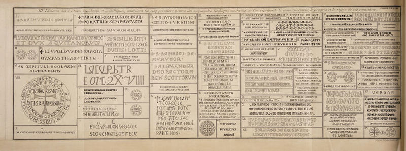 IIIe Division des écritures lapidaires et métalliques, contenant les cinq premiersJp enreô des majuscules Gothiques modernes, ou Ion j'ojmcScntc le commencement, le prqqicS et le / cqnc de ce A camctér es ~. r MTnrT ^/rr/^nirATr ™ ^ x ^ nr,i n HIL _ _ ___ I_JlHL *BL7UKrh7¥RÊCXVT&gt;OVJCT llY S gg R STVAfl• DNffyO LgllP IS 2 SP€CTRI: Dg; ROS~ ^SiSGUGSÜIr/ILLlG' ÏLl^SID) ©Hiî (0LUJ? iS TRen ecn : mixixis: PIMXO. TU. p.6 b J. I. »MIMVMID)1 C Û©5)ITI4T + PïiiLippv.riDEi:GRA;pRAnaoKVM: rex % &gt; 1ARIA*D gl* 6 RAC IA* R OMAN0 R - IMP eKATRI3c ^MP-AVGVXTA S ALD€BQRTI.D0I.GRA.VIVARIQNSI5. qp- £T BVX JL QyiTAMOgyo? IV. •f LI VPOibVS B FI-(SH/1 ai A bvxAVxSTiOAG srmi e • C o vJ) O Ram o LOTT? o o Y. «ppjiiid ppW' p-ecx * mon«TK’DVP TVRO VI. fS OJTPITVLI .:9aaiiQSl0.: GL^iSGVeMYIwS. vm. X. * xpcrivjncaTiXPcciREcTNATi'xpo: iimpeRTCT s/pmris eoLasm^casTRo uxrsgimiïl*^ 3' ^MAXeiV^ORE-K^OHI^ 4- Çül'-MCXXV I PLÿÜBF: H HI ABTs : Ff ( I /( ï'ti 11': IX. 2. c, C OCCYIIIIDOWVBBCOLO scoçcH(6nso)E:rEŒ P s: RAYniOND I: VIC ff cominsT vr ei u ter ►f* RTîROLW DC1 : G R7X F RKR ffORV: R 8X3 n. + SIGILLViHFRâD6'RICI: DVaiS : LOTïiORînGiec:QT:jn7SRanioriir 2. #°S°IMWEE C I rXf /S! ia ^(0 ni. + SffCR0TYIOÏ)l5-De-LSCy COHLINC STCOSTAB CeST IV. :L*SÏLWHoTAV1s ^ LU// T € QR-GGC J X_ FÉClTiftfl POT( ]I4^- 5T6 FA I I i S vïlo-ltjt- jve ifi'VàFViïl ojem-mi. CvftOV-CQMTVty-OJÂ- RApiTi MOS- * Bi^nirh^Recr- lvdovjci- FRRncrRffG'IS-niRTGR 3 iJS'-aOTIlTAT'! b i/e s-xj? b i/G s e x- ■3 * S'TITQR aiARW'^ël'fWl^HSRI DQ PBflTIS'lVS WÜB + s^DeMiritftei0ftANfliN 4- 11 # BIC'KILJLVM Bd P (B III MO:DON:PQRO.m-R07 DQYTILÆ XMI7K : T^LCnLJ)e&gt;De(L:R0lHM CO R/DOBJïHN. DIS XQ SI cmiiDi.v: pcc/ét broro C. SV.CC DOkW TJi: SQ.STC ti MJl€^TMOJlNIfîL.M ’effOCITto^LO BsmtiiGJvMm: IV. *SXGXhbVM CCffDTtë B'ScnammwtïS ■ f BvnohGvs WRRTVjDei ghatir WdJYtinvsAm Iudxx avj’tjrjl6 «sTRiueiCARinTkxeSvcmE z JVLXJVTue rxmjtma *auuuuoUe Jimaoclue JIŒPOJRXVX tlJ^OXllS- TiSKTVS ARfLO JJO/RXra^ CCOCŒXXX v. VI. Fgtrjaïvh 1TOp?X N. HFioRKPnes' dexgbk FRMROHVM Y. VU. SiT:non7ec.DRi:BGrDerDiccxv II. n cxccl xxxx/nr d us iiiuiPinoiiflbRe 4 * s'. dfls'ïei/i/Api^* KBnqïevKJüi^rs- 4^* 17* C* 0‘R*Di*T'GEn* ^ G* G*€T*(&gt;R*G*I* 3. F ^pmsTp^iTCïM)üo)(iJievainqTP* SPIRIT Viy-in* iST7IXMBrj/Be if. 4^-CI/KI ci col m TUS-S/l EIR • ^CflSTRIDVnMaDVRfliS I o F60€RC/ITIPI florb mno S'OTToni s- poœecjR Y i- oot&gt;vs * venoL«- X&gt;.G&amp;ORiï0PÏSC(OPÏ PRTRVïekSlS aRii:iîi:cccixii.:io7Eor:raTOM œmaomims^msmimMA 3QR;.OIi]VI:.nOBR(î;DOIi;M5MMPOML: mRimvmB'icmm:.... Yll. +5 OÎARKPÆ.R.'OI X) ec SlLîl ARTSPeRG 2 5 G0LR.VRSIX)ÇIGR./V “LIAABB'TTiPSeccC'LiQr sier jnaoeLicrffRj'/iy 3. 4 Xhl/.’XPfXHILIDlï Il/II/I: mi^âReRâ* /niahiRRi: niaoLHopaaaHmou* IX. + RDnonstjs Btax# 2S^ 5Ï7 YiP ÎIl- S-'VLLnsiLOii-DcraHni- SgPILlCCfrDOflF ^ X. ^ÎIDi^LmüeiCPvîKimiiXilGjrRIffBOhfftmSDHL mHTI0aRÔHCrm3aRCIKflYSTHM-STIRie eTLVG iGmvRGz Ddxm-momvm mnaahio *j^. ®VM®SKS€®idItoVGaST¥ I • xn. SlBSLi3IE?vî SSRaID)(aîî (Sl^I iLmcva î -mis: IV aOTf.IOWS DUCTX^rBRITKn: (rom i/noitTFiffT.Rïahamô A$‘GnRI«*0-DYl/l&amp;-P» TRiaioi7n*BTi-peTpi- W‘T 'î3a©@®'vsx®€ii x^rnwi » s®©T»vfi®x| V-3c,-m))ui.KRKJuas(x»FVSïin&gt;xs. VI sitmum^ cnsrKnu*ô®[ G R5IGÏH*0PI*imC5m’HTÏ m S-iMmMRBB» {pffiBUC©- msfrtSRT*Depifl?^insTam, | s:5€Ciesc(ir/ïM/ie: GPiBHrocrens'is; il. nv g o^iKDiGiKn: xi eruto ixs'xeeÀVO sacuiWfp *xrp o sxsYRg *LOiLjiiJic(se: III. iKg@a,v3‘®CiGlli3S ksx s«TOT®riv ;î xxcomstrfcxx ci&amp;RffxtscoTOVS ►sïcïuvm *xhoobï -D0 &lt; P « S fl ROmîJv^ 4 + ïAmovinus;Dei •• ai\k: Rnrrnaonum:i\ex &gt;FX»5:vinaiT:XDs:DeorOT’r:XDs:xmDenKT|i i-xîiîDARxq ■joemoims’* X .s-yiBFi omi s-z-jDma nmus-mo p wmff ’în-5Rn.cnu*psmRi.rnumiii0n5F5*. 3 iKovjvnpas ngRORis ARGdU 0PS FîIfORZ'TMliS 3- IOlu-.BCI- SAR.SH JDAŒIffl^OnC X.AVKff/tRCer at-DACtltt- XI\7. ^JUBCRTbWOSmiSRCCOJPÀT KÆr-5Ly/LXFm5W WFfc'fcX. ^fXiTojaiaF’qijOPi api- monTiwaoRBim 3- ^:02RXai:xea;6'Ja^Lam: i\aGjs:ccntT SLirGt ttT:LG:&lt;3XOJ(lXS HI u e r o n fl xm. ^iGiLarr omciu lUDiccuffiqpflTiajQm S HI/BffBm m®GTt* esaiGn-LW^cram- m&amp;PJsmRomm GMmmipmGim- 3. VrixR O }T?X'T&gt;X/h_ïRCiQttl Gravé par Dcrbmsiintr, Décembre îjài.