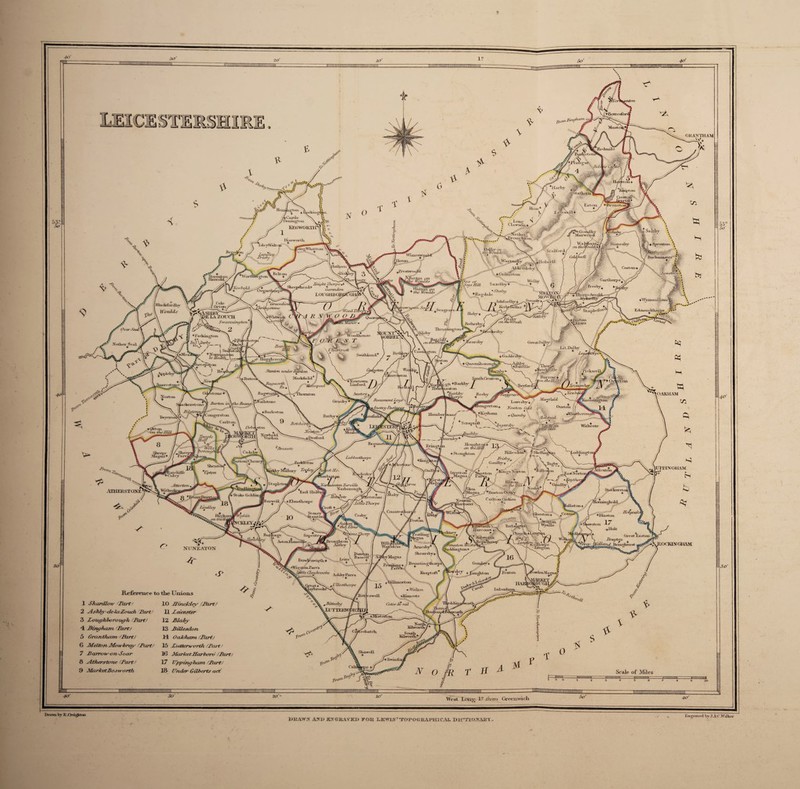 * ^+Bottesford ftmqham Mxisto GRANTHAM Red mi I e iton-f +Harby Cro^toi^ Iranstoj Hose + + tWkinj 4C&ptLe \ Dooingtan KEGFWORJir |gt Satfby MarwS Risewnrth Waltfuuhf an thclfouldst sli'dViillqp angWhatt on WnZL Scalford, floton Abli'otUebv \ -  Ns s t on Welbv Cost an+ ^jPre stvroikZd- Sejc or )S<vs TULL Idiiuht Thorpe■> N. \ • , Na,» CrUfXTUton yt. lorGHBOEofuiy/v' icad+ Walton /»/i ♦Rag-dale MOW ■frAYvinondiiaju- Axlifordlrr-f ^ Keil/rBeJlar J (ffUtwiilJ WiStOMS I Bla dkfardbv \ Moulds •<avn/’a/i Soar ^^iroodm R JT..t W 1)1^^' lSIIBI -- >E LA ZOTJCH 3' wan juju? ton Hoby+ S+J§UtOJL ^Lazars Kotherbrg^ Thrus&mj ^Silcby [OUST 3 SORREL 'Woodhou ITether Seal Lit.Dal bv Swthlaii (it i or on? iaLvalle Stanton under. jyi.nificld DUriOVW m theUL Ibstot ▼JTewtO'mi Linford. JtatfW'Ofth , gti +Barkby lastan [ *Barkby fea^2u>rpe moarham Lotresfcryr+ Newton, Cqtil ■ <\ * Qucfibi) Marcfudd Bcatono/it Zeyj >^Jristeu 1'astuEL Grodby1 JV1 idthoroncy Humber iton*/ Ratbv+j Carlton Willie ote Osbmston •Desford. Nerdmi Hou^rhtc on tficllu y RLUe; Ti'isbijj Ganlbv+ ' V «££&'♦// *Pi jil! tuixCl wn< UPPINGHAM |Staplet< ton Tirville If arborougli^ ^Burton(>\ <v\ Carltcrn (Wiiien Let stone I it idle if Countei \Gloostan+ . T^yvflle (( ft ukui +Holt V Great^Easrton Drui/ton ft e f -f _>» Brmgmn-st llr ought on fe Astley Wrneeton We. >adiiington+ NUNEATON Jbmtcui Bass off] ,+ jj Bvuntiix^th_fjrp( T Enaptaft* AslibyPava Ldlesthorpc • Walton +J£ixiieote 1 SharcUotv (fart' 2 AshbydcOa -Zouch Fart' 3 Zouffhboroiufh Fart' 4 Bingham 'Fart/ 5 Grantham 'Rut/ 6 ATelton jyTotvbrriy Fart/ 7 Barrou'-on-Soar 8 Athrrstone Fart1 9 MarketSosworth .South Elworth+ West Long. 1? from Greenwich Dnmn by K .Oetgjrtoai Engraved bv J .Sc. C 1Callav JLllJAWN ANJIl) FOIR LEWIS TOFO«lLVm.I CAL 13
