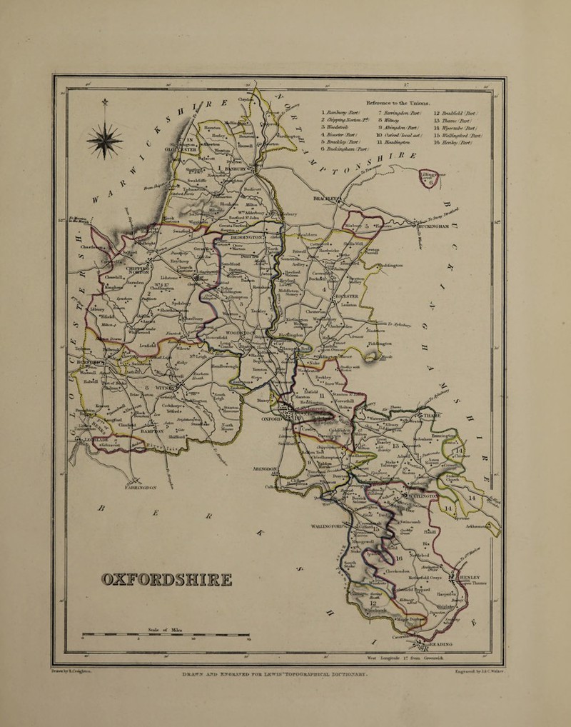 Qaydt Rrfkrence to the Unions 1 Hi in hurt/ Parti 2 ChippingNorton Pf 3 Woodstock ‘1 Bicester /Part / ft Brackleit Part / 6 Buekinpham Part 7 Farrinpdon Part ft Witnrif 9 JLbingdan Part i 14) O.rfon1'local act 11 Kradtaiffton Bmdtfetd Prrt Thame Parti Wj/cmnbe Prrt I Wdllinaifrrd Part Hmleij /Part / Horn ton llourtom* urton HanwJl .Vfrnrxtun BixnrKr^ SwaWirtV Bodicott lailiuarli BRAG! */ WVAddrAur. BarfordS? John t Great* Bartordj^' Hin/•ton . ■ / - - ■ - ajf DEDDINGTON webn CK1NGHAM SkQlsWell J * Over ♦ Wort uii Hordwicke Ritwell /‘u/il/lfyt/i V Hnytlirop V\ Churck j ^>sEostanc+ Lid st on.- F Ardley 4. ! i\+Hrvford / ?/ *Warren II ..J^eyfgptL JJ ® LovJFr^', (f Middleton'S I” Stoner + J LSandfoixl 1 + ry Bqxtgn^ (riuiyiywtj. ^♦Nether *Ji£''iiiddmgton ^fjlympton Oinrrhill. •atton CliRcIlmgtt .fJuurt.’/r ;BK?ESTEU J Lvn.it,u La unton Id bury ♦ Short I lardhurv Bledungd. Stonealiehi Lout Sf^r'^encot rTtarlton Jic'n Otinore, y\J iunp m^Bdla Lealield iili'otc L‘ Mu* sir *Hill Lhtilec ♦Noke Uimdliornm Westwell .'«< Yarriloti ' fEnshttm Urtxth Beddev Holw.ll Stow We ft WITN] ^Sonth Binaey’* ■oresthill (tuktlnupr YHtimU Thame \ Stanton | \ Hbiivotirt ’ ii-nts. +Wntersti>c| OXFORir (ltddrsd ciK Jr G' . * ffuilw.. Albuvy -X orth Moore ShilVord r.l.nluim Great Raaoley iLU. y/./j.Vrv ♦Krhaacott Aston Stoke ♦ 1 alnutgy ABINGDON t/<.<.! n> iv Dmvtai Farkingdon fpstone + Switieoml) \V \1 JLNG Ft >111 ■ irtord. .Vkhamxu rvrnITti [until ♦V.V Stokea South St ok** Cherkeiidon 1 HENLEY Thames ritksiiT^d Irpiurd Hnrth HEADING I>rawn by & i 'rngh t» 11. DRAFTX AUD KITGRAYED FOR LEWISTOfOGHAPBirAL JMCTflOrTAJtr. Engraved by JJfc C.Walker