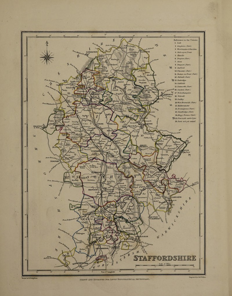 Lee' C OXGLKTON; Slux-u* Wet ton tniuilon IKrowCri/s ^(arUrt) ^VaJerliill n ItasforvV Haling- Ei!8J XEWC.V’TU^i -vB/u/d'^WXii.. *lo iiJr Jiili ^y.lUstuin^* ^ Presjm* [l.»ii< Iiiii ' I*/ i Winning. ('horltn Ashler nnirsh Stnmli^i \\ j • Ch.itmll \\| * Asjilrv* fVV siiiuLmr j? • 1 at .SnpjV'iir' * T llililerstoni 'Cotes STONE jTunshalV kMituieeec II,tin Haifa 'Loalti Chart ley Ynrtlrt/ CLESHALL' •-.Jlnrsih-v Stubby I, ' Ens oil VlaiKtou }}#on A l slou+i' f. Wall o| Ellailiall! llll-stl >11 )ML£Y 1 /#_ ' N lugestrie Tixall 'Monaxl/ru llitktieiif ItTON itai Trent Hoarrrosi T^tailiill. Guosalj Porton .Coihnehj .Colton. IVuekton ’ ojtpculiall + - IK' PnulW Yosall+) tea .aton UWI'I' Alrrwiif I/,iys+_p Bruuto iHuntuiSjou Ihut/ry Ehnlinrst •aton. iston SU'ottou^ Haifa artop r^lVoiKUlOU sc •1/cacroil IGr^ViVi-lry .Norton tutdrr ti, E^SureM' ' 'LhSiuv»M» ( , +S^?«Lill . M- HREWOOl) nurvw ’Essini iTAMWORTH oreleii ♦IVcdorJ odnall* Oaken WooCtmd VHuvimi Hal sett1 nedlirsli Willenli ♦ 2 SUTTON o '/VoiJinEIJ) \ From Jlruki**'0' WE 1)51 ♦ifaxnnttidi /S, llandswi HoblnugUai Furville' Kinfair Reference to the Unions 1 leek 2 Connlrfon /Partf 3 Woolstanton JbBurslem 4 Stole? upon Trent 6 CheaMe 6 Drayton /Fart) 7 Stone, 8 Newport (Part f 9 Stafford 10 Uttoxeter /Part f 11 Burton, on Trent /Part / 12 ShifnalL /Part/ fcO 13 Penkridge 14 Lichfield 16 Taniworth (Parti fn'in ’•n .r. tS*--- XVh^MSVCS/ A. AtfS-'- /r-. / l \ Yvf!U,„ < If**-* ,Tuad _ uthoujej 16 Sets don /Part- / ' V 17 Wolverhampton VSHHOKNE 18 WalsaU A™„ 19 Dudley 20 West Bromwich /Fart/ 21 Kidderminster 22 Bromsgrove (Fart / 23 Stourbridge (Fait / 24 Kings Norton (Part / 2 6 Newcastle under Lyne 26 Parts not. vet united ntn hifrhtarh DRAYTON Jo J>cnJ NEwn)irr\v lr,’M ShrtMvb 'IX 'hall ‘4. X\ r, ! 94- **. )l \ °f' ! ef™ E>- UfiyT.N-.^ _j WA*-2h TAFFOiilDsffiiEl I nun (1/i'bury Mmn/^ S<-alr of Miles West 2 Looptiulr Drawn l>v It .fretg-hton. iiBtwr An> rou * T»)pt><JfiATHirag 1/icTif'rf.vinr Kdfr«*nl VrJir.Wilkfr