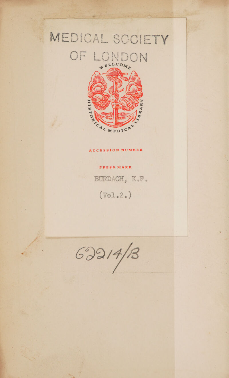 ACCESSION NUMBER PRESS MARK ACH, K.F. (Vo1.2.) ED214/8 |