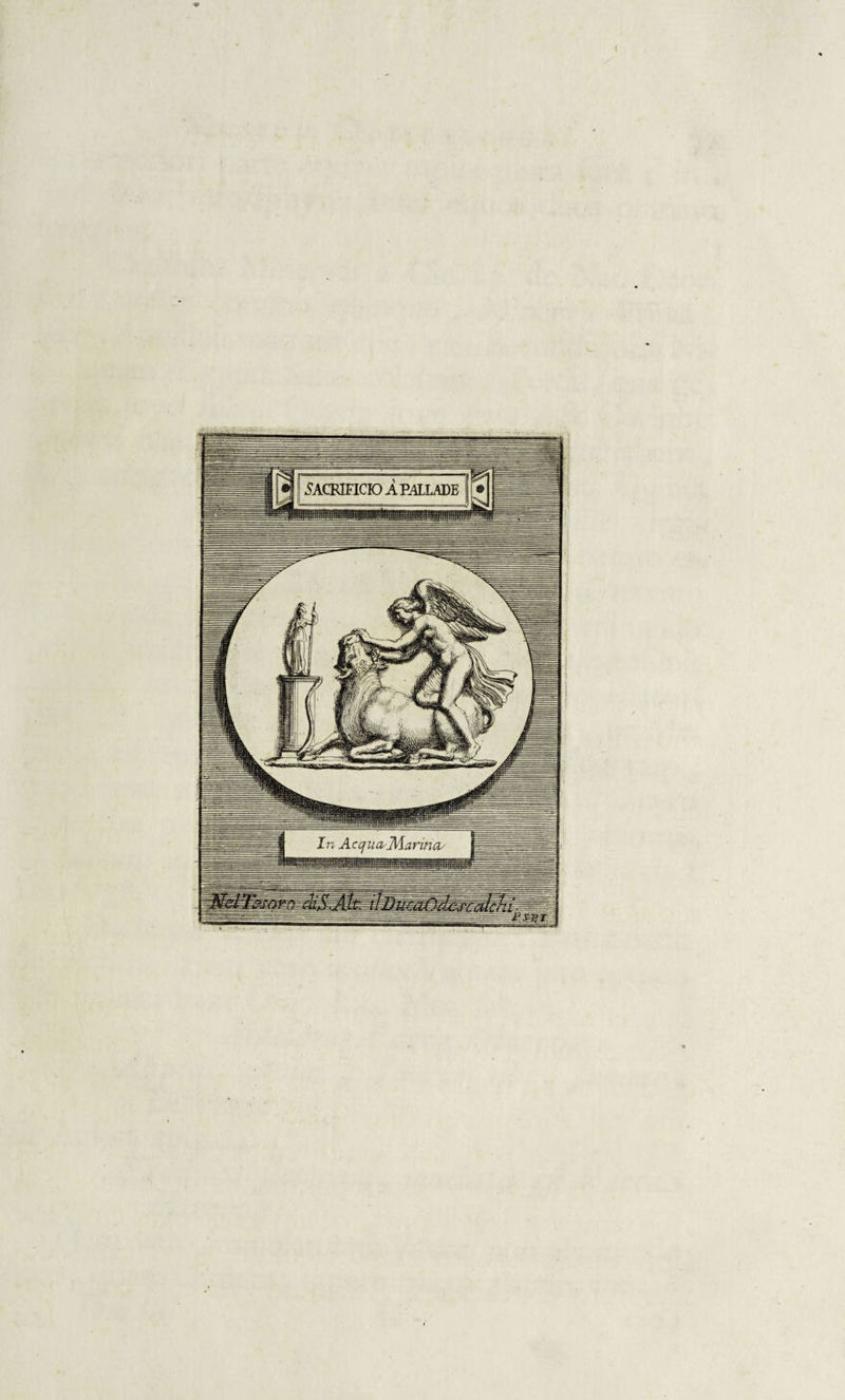 SACRIFICIO A PALLADE In AcquaMarina/