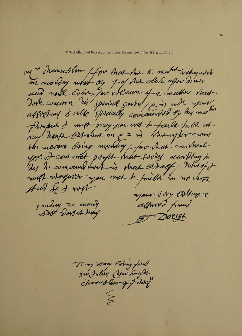 60 T. SotckviUe E .ofDorseb, to Sir Julius Cotsai .1606 . ( Cass:M.S. 12507 .foL 9 .) Ayle cPOCC^ s&/£ ct/fa-xrQ/ ^ w _ <y^r{d/ y^h/ yS&z**'* 7 <r*!4jC&/fav vJ-&Z^c'yi (JdlflVCcni6chr*L ' y<usi/rt */ ify n*LJ* A h^'&s/ i^gA^ rvirfr/—/s ~-^^Z4J$(r^/i^ £?2 7 /y y£*C Or*&(^ J* -J-&tc$^~ \*t 'Msp Y*^j3L y {tpat.rt ,ej«y «. M4.£*YlPf yVV^y -sdrwp^9t*AD''/l L^'/r ' ^/ 0 ™y \/fh**y