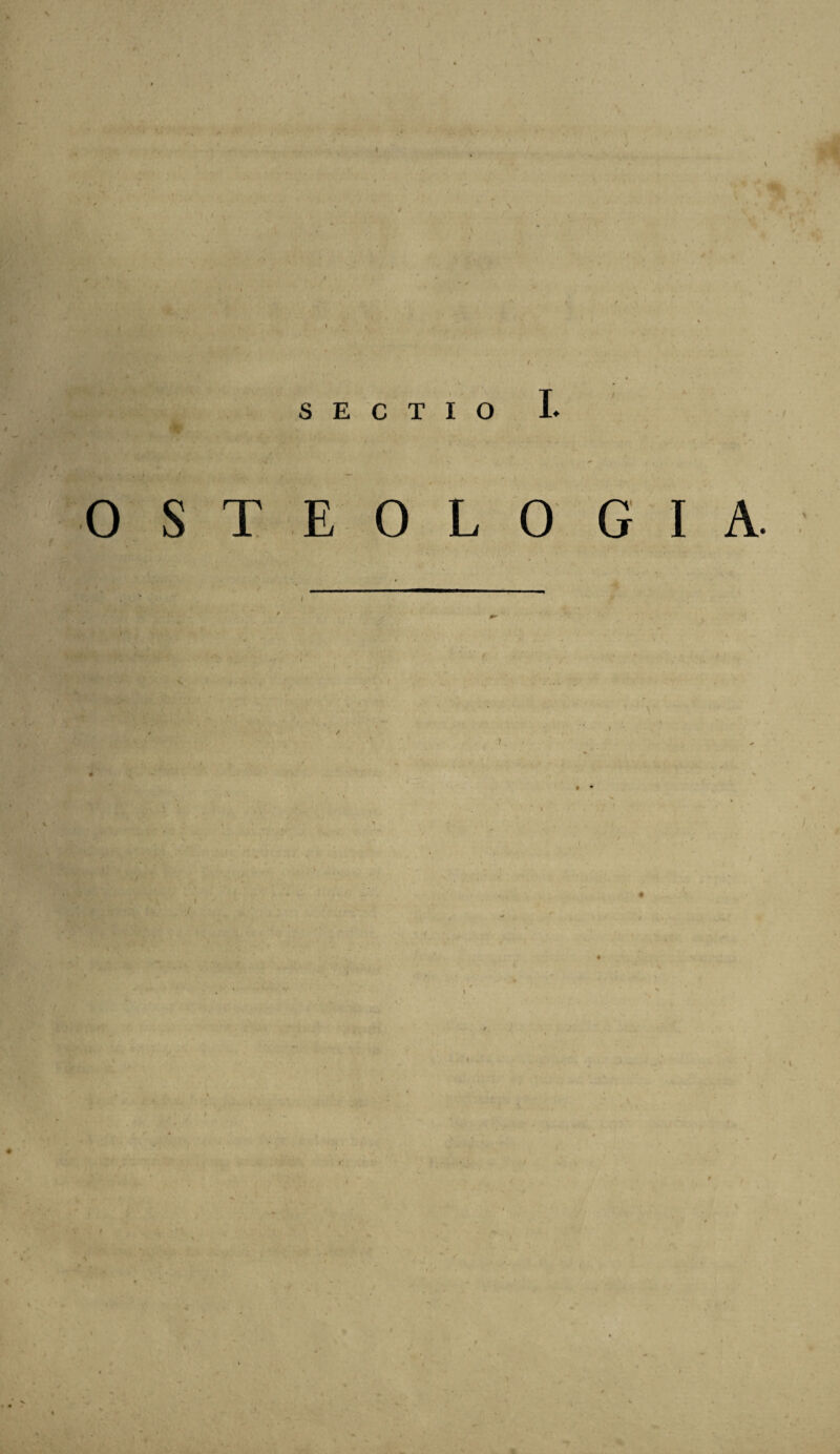 \ ‘ t SECTIO L . / OSTEOLO G I A. ♦ \ /