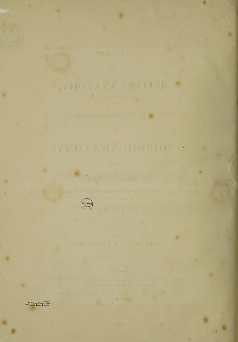 t, ; J. M'Creery, Tooks Court, Chancery Lane, London.’