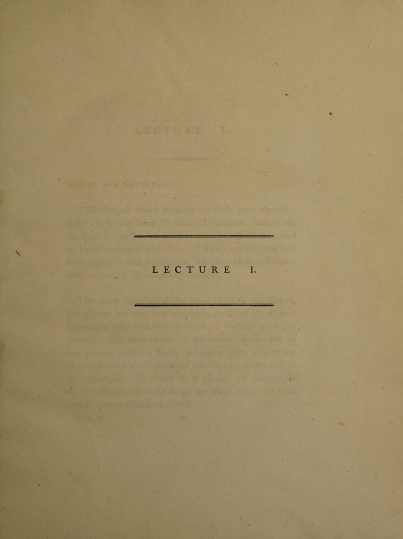\ LECTURE I.