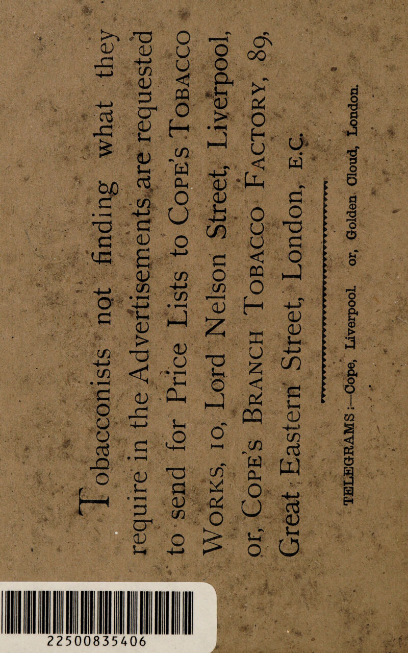 # STD CD CD CO <D -4—» 03 22500835406 ON 00 w #s c o TD ' C O -4 <D CD U -4-> CO c t-H CD ■CO C3 » CD s-. o ► ► !> ► ► ► ► ► ► . ► ► ► ► ► ► ► ► ► ► ■ ► ► ► ► ► ► ► ► ► ► ► ► ► ► ► ► ► TELEGRAMSCope, Liverpool, or. Golden Cloud, London