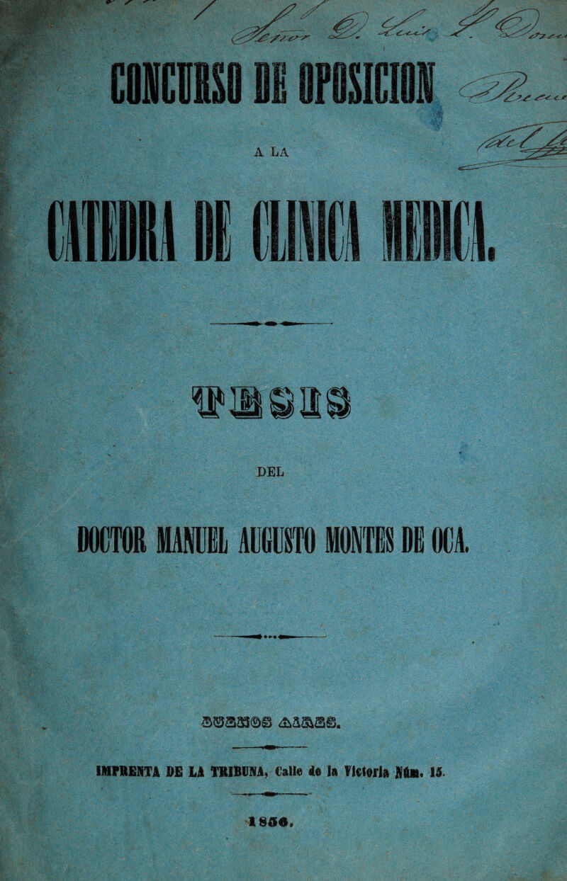 IMPRENTA DE LA TRIBUNA, Calle de la Victoria Uta. 1$. 1806.