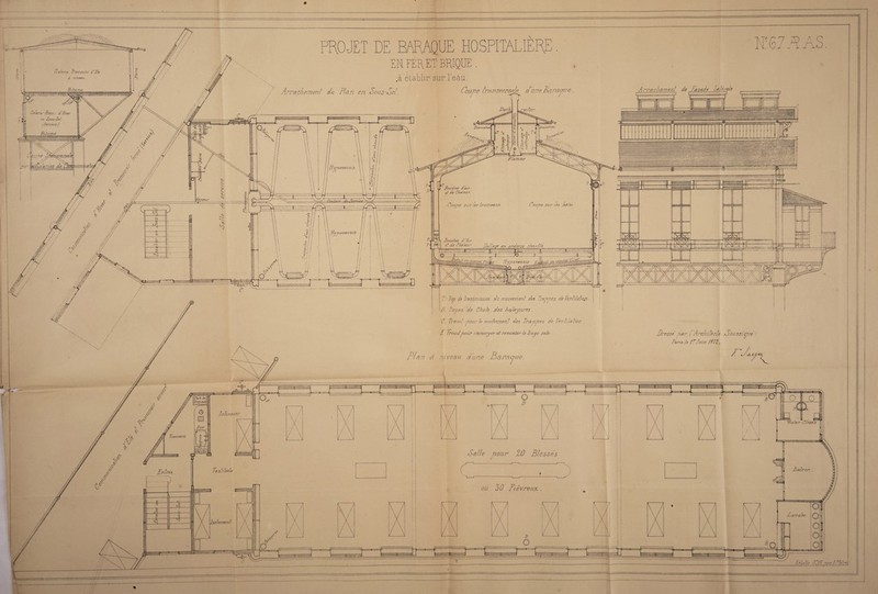 EN FER ET BRIQUE .a établir sur l’eau. 'omencxv a niveau rrachement de î<3ça de ldiënsle B liante> 'ansvenscsle a une oupe rrachemen. ua/ene wetT*h‘on.. Bitume Bouches J air el de Chaleur, Ckmleip—4ernerYk&L Bouches d ’Àli¬ ft de Chaleur 'doise chxu//e %menl A/< nccausis Tr Titre de transmission du mouvement des Trappes de Yentihliop. B. Tuyau de Chute des balayures . C. Treuil pour le mouvement des Trappes de Ventilation : F. Treudpiour immeryer et remonter le linyt sa-le >.assiette an a niveau dune Chute du | /ne* sut? | Infirmier WcsAe»7- - CIosels 'isamienc nour Jjdtlcon 1me 11. Cour Chute du | l'napssje | Infirmier W<rIe»7- - CIosels 'isamienc nour £><slcon 'men Cour