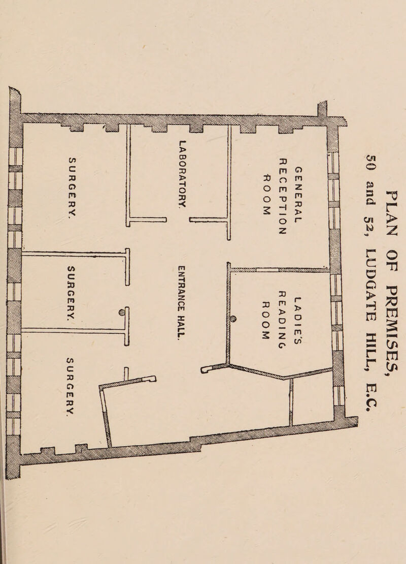 PLAN OF PREMISES, 50 and 52, LUDGATE HILL, E.C