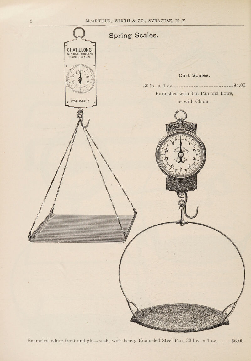 O 0 CHATILLON’S IMPROVED CIRCULAR SPRING BALANCE Spring Scales.