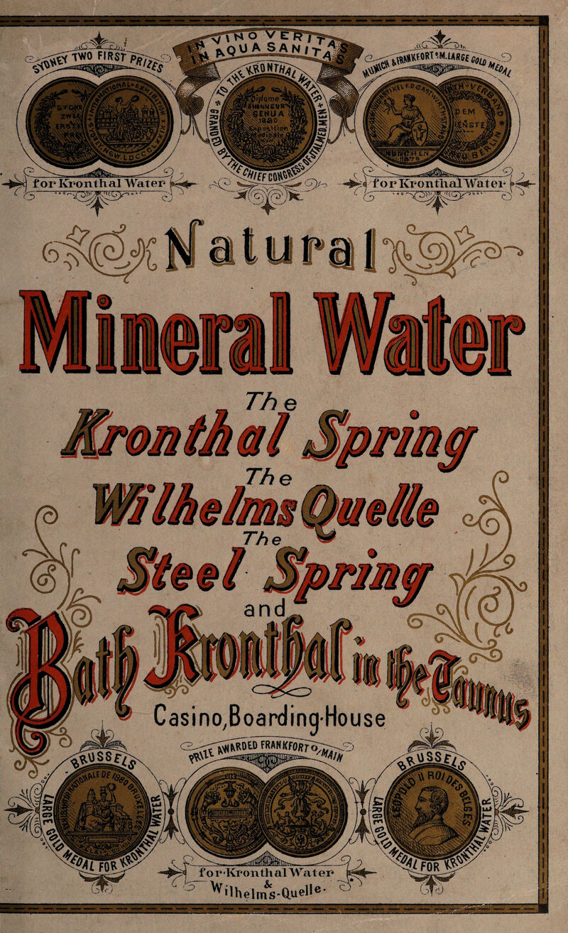 't&WTHji i;()i^Kvontlml\Vatvr * C --; o ■^y'NS). ■/T-><i(?\yi— ■ ^ for Krontltal Water limiil Wif@r Casino,Boarding-House &>SS^ ip*^5 ^ for-Kronthal Water -- -