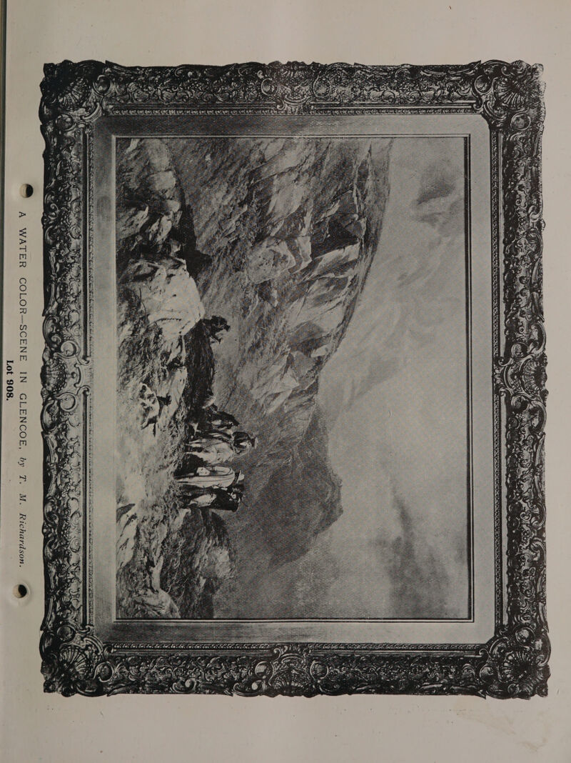  we, sates ah debt Cat of oe Atle sant, ete) Sele afer « “a Por, hee} at lakes e068 &amp; hehe i eet ry 4 rhe ¥ tainn H Pn Brae IME ood. Se naire ieee a # sitchen ee cetiadl a mes eidar Jur as hot leas habs bed, ba di Mal + ae  a) A WATER COLOR—SCENE IN GLENCOE, by T. M. Richardson. Lot $08. * NEE —— TT eT a ee ee 