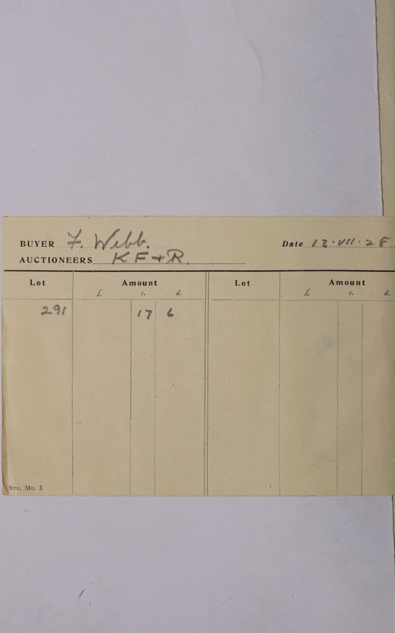  AUCTIONEERS... Ke = AEX... Ab etasaah ie Dense ss?  Lot Amount Lot Amount | | | | | | | | ! | | | . | { - | | | | | | | ‘ . | } | | |            