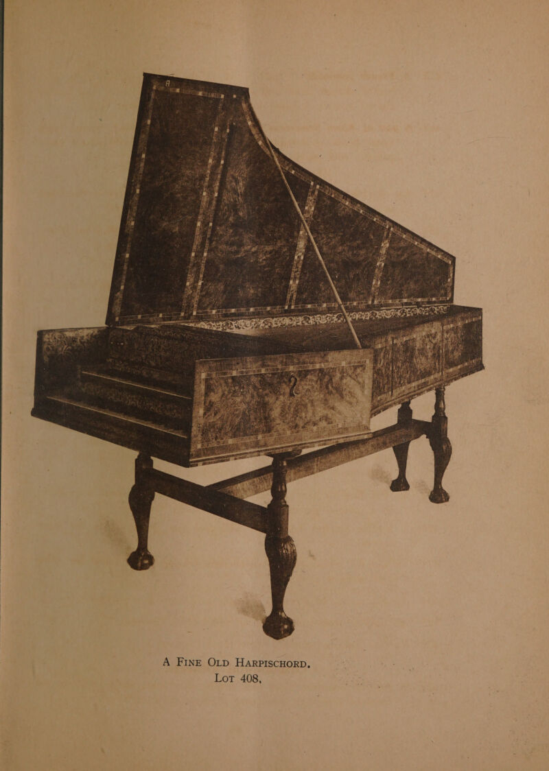 2  A FINE OLD HARPISCHORD. Lot 408,