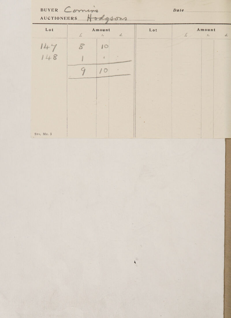  Lot Amount Lot Amount Ze ts d. iS S. d. ae A - ae Po gs , D | : 148 | aaa passes unseen eT “ai sea esgic aN RE ENRON oe. 18               : Srv. Mu. 3 : | | a | | | 