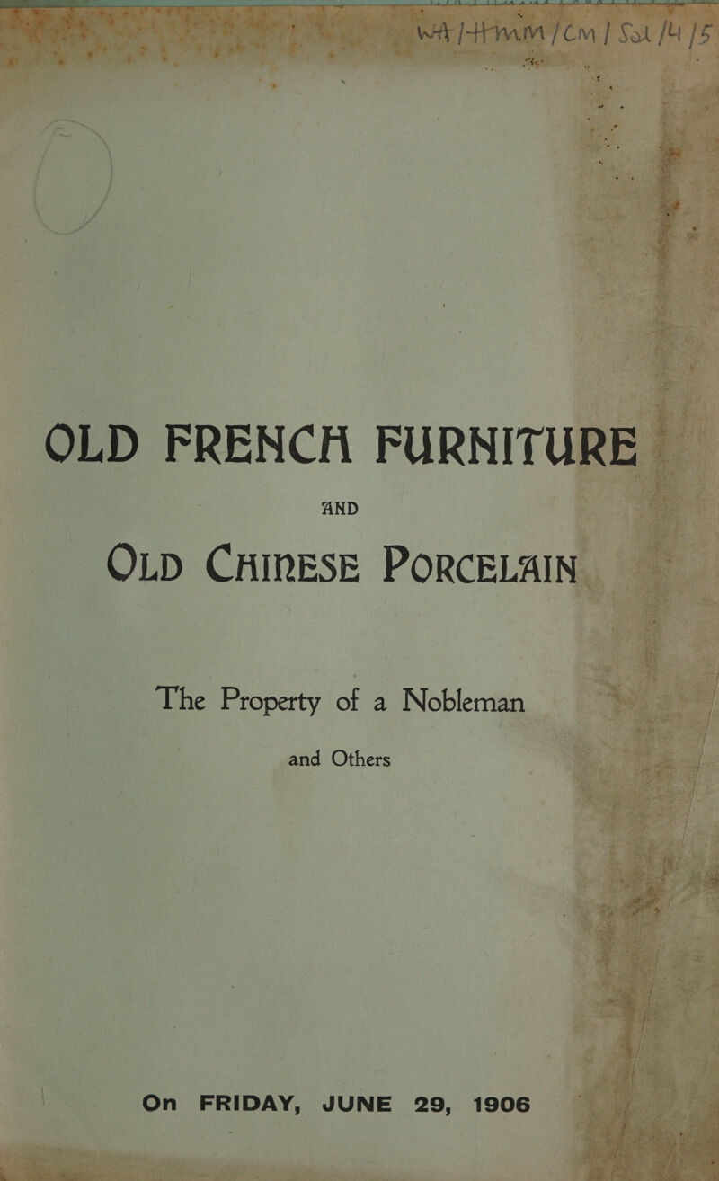     { OLD CHIMESE Por / . ; The Property of a Nobleman. : and Others it i