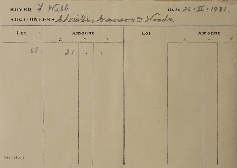 Date #6 * ‘Ee: “1986 ag  Lot Amount Lot Amount af e d. pe Se a.          Sty. Mu. 3