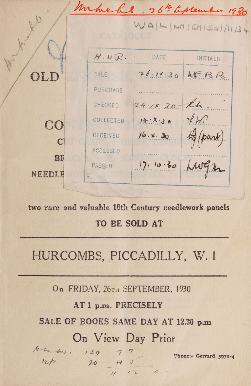  | COLLECTED RECEIVED ARAN TAD ~ ALUCGGED    ™! : ie a P) -  oY go =, Af Phone:- Gerrard 5971-4 Bae oO