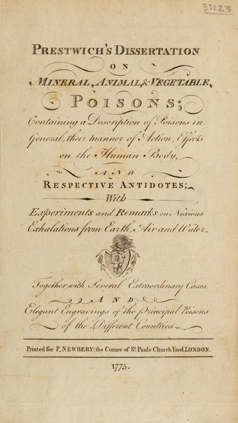 Prestwi CHS Disse aTiiTiojy O N ■“;) '' Wl]SrBR.4L ,^J^IM^4L^'FEGE'CmZE^ r* (T^ r O I ^ O 9 6y) a <W r vVr/We^ r?? .7 ' / . ( ) Z '/ //s?ieza/,/^f/r /?/47//nt^ r ^ A^Z/rn , (yZ/TZ^ e f yZ////?77/? r (^77 7/7 e e.1 J) Respective Ais^tidotes f77V 1 £^/^/drt//Z7^/^Zs ci7^i7 /J?////7//'Zs (77? K \0.r7(H7^ Cir/^/z/aZ/zv/J /^^/t (^ 7yZyt Z7yrf i/7 /o^e/ZeTyT/Tz/ yye?'7’^aZ' (y\:v/7n7>-7'Z7zar7/ Catje^j, (7 A y^ ■ 77 ' 7 /W' CM7 7^ ( 77Z/777 7 7 7 7^^7 7^ //CC’ A 7'///7r7/?777 /c7/^777?a7 7 ) o ^'y ?) ’ -y Z ^ 7~‘ yyyy/c^ 7/7?/^ c ?> 77 7 Printed for P. NE^ATBERY: tke Corner of St Pauls ClinrdiYardXOlSrD OIS^. 1775 /