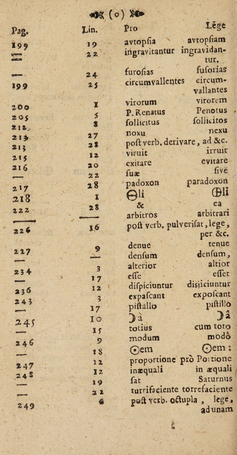 19 f &***> •paXit» 199 %0Q 20$ 2lty 2 I P 215 1»5 21$ z\7 ai? 122 22 & -/ ■< 217 23 4 23^ 243 246 247 24S 249 / 19 22 24 15 1 5 S 27 2% 12 20 22 l8 1 2 S 16 9 3 17 12 3 5 7 io IS 9 18 12 12 19 2 2 6 (o) $*» Pro avtopfia x avtopfiam ingravitantur ingravidan- tur. furofias fuforias circumvalkrjtes virorum P. Renatus fojlicitus noxu circum¬ vallantes virorem Penotus foliidtos nexu poft verb. derivare, ad 3<c • * . 1 vrll 11 viruit exitare fu* padoxon ©H & arbitros irruit evitare five paradoxon ffili ea arbitrari poft verb» pulverifat, lege, per &c. denue denfum alterior cffe difpiciuntur expafcant piftallo 3 a totius modum ©em tenue denfum, altior eflet disjiciuntur cxpokant piftillo 31 cum toto modo ©em s proportione pro Portione inxquali in «quali fat Saturnus turrifaciente torrefaciente poft verb. o&upla , lege, ad unam