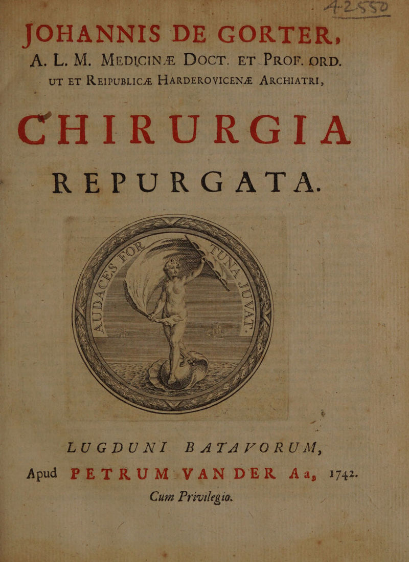 T4 A uv. ww.» Win Ec ' i i^ WW. | JOHANNIS. DE GORTEE A A. L. M. MspDiciN. E Docr. ET. PROF. ORD. UT ET REPUBLICA HARDEROVICENJE ARCHIATRI, | CHIRURGIA REPURGATA. SS 9, LI 9 [n^ UA P ra 4 lp P / 4H rM —. qii. [i AMET lj; zi [ OE LUTTE TS E RO A 3 La —— z A E DT Jill p Pe z- TI Au [i 27 ZA !/ e S S 3 j - SS E: z *U Y S ———————À z - z N - / s iw I— à» ) 1 J LUGDUNI BATAFORUM, Apud PETRUM: VAN DER im. 1742. Cum  Privilgio