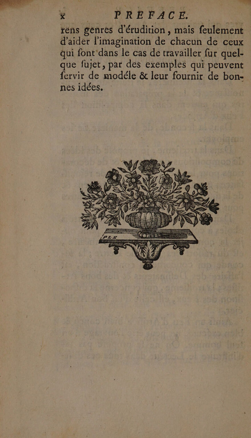 réns genres d'érudirion , mais feulement d'aider l'imagination de chacun de ceux qui font'dans le cas de travailler fur quel- que fujet, par des exemples qui peuvent fervir de modéle &amp; leur fournir de bon- nes idées. | ' y, À Se \! 27 À RUES X y FA 4} Z 2 ae NS y €, 1 PS) SA ee ÆS me - ANNEES LE :&lt;@ - QE = NN 0 QE SX 0 DT EEE A] PS ET (4