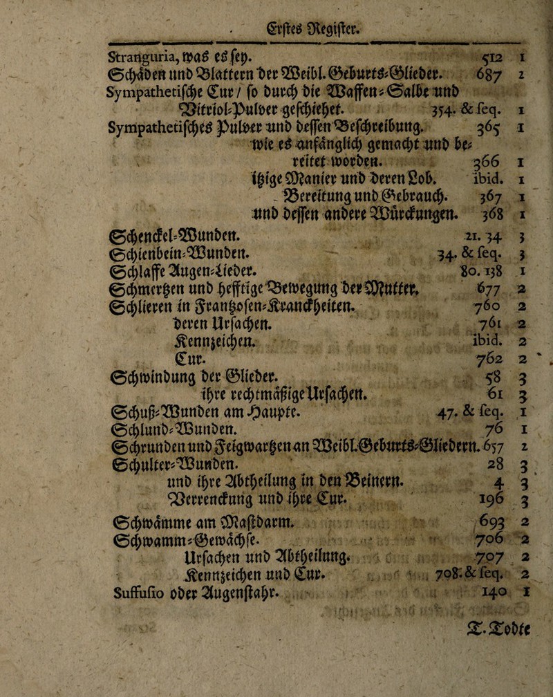 Ctfteö ülegiftec. Stranguria, W«6 CÖ fct). 512 «Serben ittib Q5l<*ffetn ber 38e-ibl. ©eburt&©lieber. 687 Sympathetifc()c gut / fo burcb bie ^Baffen«©albmnb Söttriobpufoer 354. & feq. Sympathetisch Pul&er «nb befien QSefcbetibnttg. 365 wie eh «nfdngltcb gewacht 4Mb be* reifet werbe«. 366 t^ige Spanier unb oberen Sob. ibid. Bereitung uttb ©ebretueb* 367 A J»V» L. ^ «A X A>ai A4A Atit A<tUA l 1« (gcbencfel^SBunben. ©ebicnbciWSBunbeit. ©d)!afe 2tugen4ieber. — . »# unb bejjen anbere 5ÖDiiri«ngen. 368 beren tfrfacbett. ^ennjeicbm. Sur. 0cf)Winbung ber ©lieber. if)ve rcd)fmdfigeUrf(ubett. BcbufcTBunben am Raupte. 0cbluitb'^33unbetT. ©cbulter^unben. «nb tf)« 2lbtbeilung in ben 25einerit. ^eerenebung unb ihre Sur- <5cbwamtne «m CCKaftbarm. ©cbwamm*@ewacbfe. Urfacf>eit «nb Sfbfbeihmg. Vermieteten nnb Sur* Suffufio ober 2litgcnjtabf. 1 2 I I I I I X 21. 34 J 34. & feq. 3 $0.138 1 677 2 760 2 761 2 ibid. 2 762 2  58 3 61 3 47. & feq. 1 76 I 1.657 1 28 3 4 3 196 3 693 2 706 2 707.2 708. & feq. 2 140 I £.£ebf«