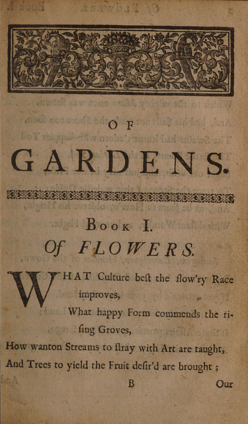 tn Wie tok ee ee a. a ae a a =| a AL GARDENS. | SUMMA se ae Rrovolx I. J 4 i s ee aa PE FLOWERS WED AT! 'Gulticé: bet the flow’ry Race ‘improves; ite /. What happy: Form commends the ris ns wi fing Groves, fnctis aac al ; How wanton Streams to ftray with Art are taught, And Trees to yield the Fruit defir’d are brought ; 4 as 8 Eh B | Our |