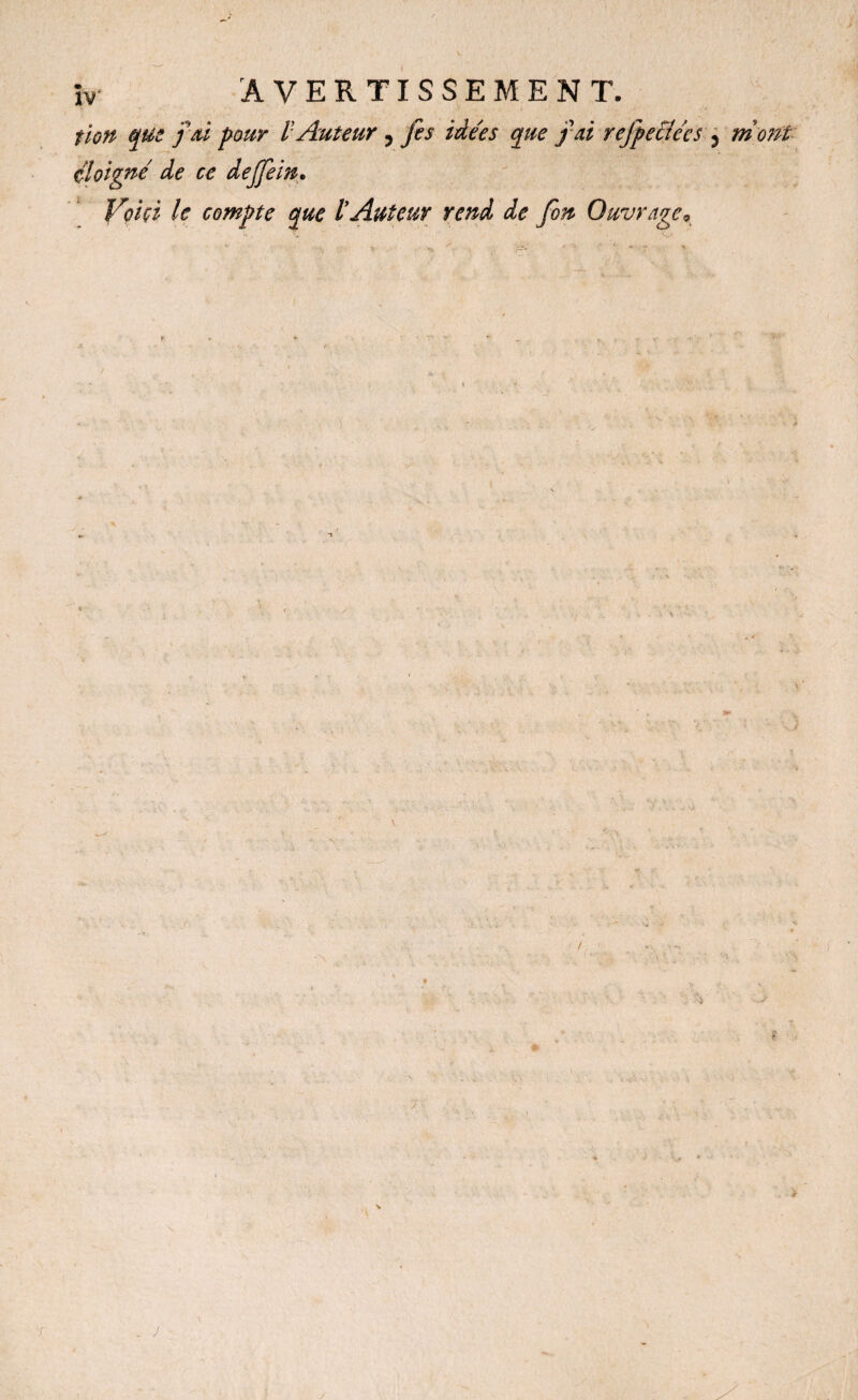fi on que y ai pour VAuteur ? fies idées que y ai rejpetlécs 5 mont éloigné de ce dejfiin. Voici le compte que l'Auteur rend de fin Ouvrage* \ / / ?