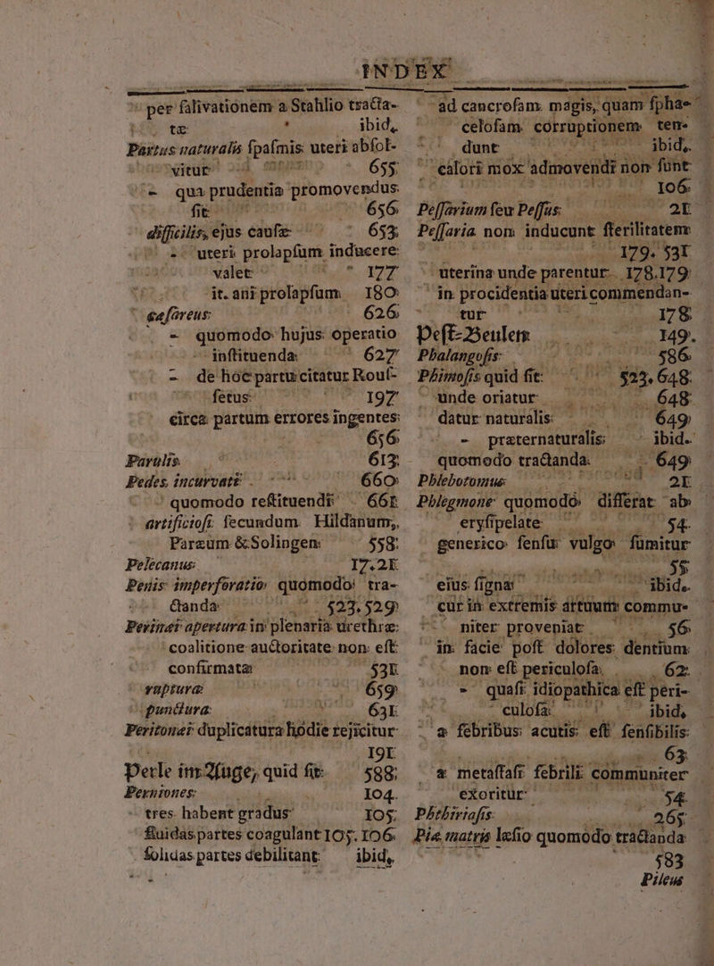 pap fativatiónenr' a Stahlio tsacta- E EE a magis, quam phas 4, tz , . ibid, celofam - corruptionem. tens — Paitus naturali fpafmis: uteriabfol- ^.^ dunt | pum ibid, nrtüb^ 214, 2a ^ 65$ . calori mox admovendi non fünt - qui prndawtia promovendus. ; sodes. o6 — fit ^ 656 Peffavium feu Peffus. 2E difficilis, ejus enfe: 653; Pe[faria non inducunt. fterilitatem: | 2: uteri prolapfum inducere: ! 179. 53Y | valegio: qum t 177 : it.anrprolapfum — I8O: eafireus: 626 - ko en hujus: epepoup, - inffituenda: 627 - dehocpartucitatur Kout- fetus: : ^ 197 eirca partum errores ingentes: . 65 6 Pareli$ 613. Pedes, incurvat. . 660 ' quomodo reffituendi .— 66r : iru fecundum. Sen p: Parzum &amp;Solingem ^ ^ 558. Pelecanus — I7.2K Penis: imperforatio quomodo: tra- : &amp;anda- $23. 529 Peyinat apertura y plenaria. urethra: coalitione- auctoritate: non eft: confirmata: .53k vuptura: 659: oupunduras 0 pois 63k Peritinés duplicatura liodie rejicitur pede i in. Afuge, quid fit: 588 Perniones: IO. - tres. habent gradus: IO; fluidaspartes coagulant IO5. 106. folidaspartes debilitant — ibid, ———-— RI - RUSCETES La eit ms der — üterina unde parentur. 178.179: dn MARC di ai i 1$&amp; peft- 2Seulen: M9. Pbalangofrs: Wu 2.586 Pimofis quid fit: E 648. . unde oriatur ——— 4648 datur naturalis ^^ ^ 64g - eere - 7 Óbid- quomodo. cratanda: e 649 Pblebotoumus — odud 2L Pblegmone quomodó: ifénmto ab» — eryfipeate Vs vitia, JR ! eius fig igna ibid. cur in extremis drtüum: commu- . miter proveniat . 3 56 dm facie poft dolores: dentium. nor eft periculofa . ...- eulofa: | jbid,. a febribus acutis: ell fenfibilis: .63 a metaffafr febrili: | cóinmuniter xz X exoritur ' jeisiepi s Phtbiriafis: 26$. 583 Pileus u