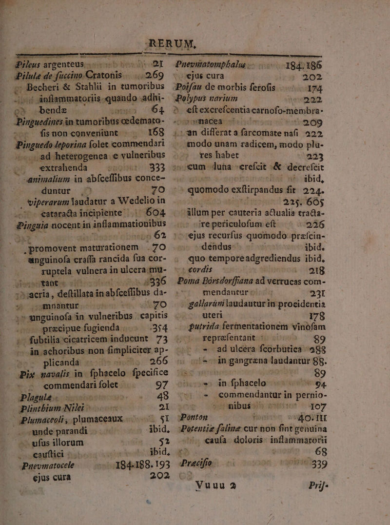 ( OW eA Pie de fuccino. t tieni (le 69 quabecberi &amp; Stahlü in kümpeibus ; anflammatoriis. quando :adhi- nA bends ;euo 0764 Diuguedines in tumoribus cedemato : fisnon conveniunt |. . 168 . iih Jeporina folet conimendari ..ad heterogenea e vulneribus | extrahenda enghet 933 | animalium in abfcellibus conce- duntur ,^ 70 viperarum laudatur a Wedelio i in | €ataradla incipiente. i504 Puer üocent in inammationibus 4 62 .promovent maturationem - aZzo anguinofa craífa rancida fua cor- Bo ugs vulnera i in ulcera.mu- qionsdxS0ts. 2:0 od iie acria , deftillata inabfcefibus da- - , amnantur vo ;» unguinofa in vulneribus. capitis sos precipue fugienda .. 354 :; fubtilia cicatricem. inducunt 73 -. án.achoribus non fimpliciter ap- plicanda lo: 266 Pix mavalis in. fphacelo. fpecifice -; «commendari folet - 97 Plagula .. Aerei 48 | püntbium Nile 2l | Plumaceoli, plumaceaux . ^.^. SI .. unde parandi ^ - bid, - ufus illorum $32 .. cauftici -.. ibid, Puevmatocele sere 188.193 ejus cura | 202 ^ 194. 185 k *Xju$ cura | 202 Poifau de morbis ferofis 174 xPolypus narium 22, ! a maceg: sudo Prom 9 2n differat a firéotite nafi 425 amodo unam radicem, modo plu- res habet 223 d ibid, 3 quomodo exfirpandus fit 224. T 225. 665 üllum per cauteria a&amp;taalia trada- . »repeficulofum eft 226 ejus recurfus quomodo praícin- dendus- b ibid. quo tempore adgrediendus ibid, ' cordis kong Poma Bórsdorífana ad verrucas com- mendantur 22r gallaránilaudantur in procidentia uteri 178 putrida fermentationem vinofam . feprafentant : |^ € ad ulcera fcorbütica - 288 2i*9--án gangrena laudantur 88. Ux | : : i $9 ioo. án fphacelo MPa par mer rent in BN d ommibuss)h qweitot ^ X07 Pontno t -A4O: TIT Potentiz faliue cur non fint genuina .aufa . doloris inflammarorii &amp; D 68 din app 81096.- rAPESMES 39 [e