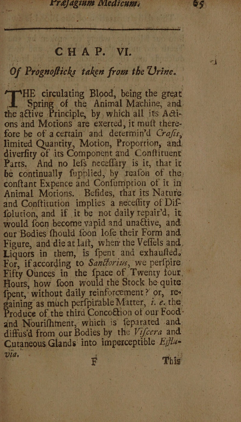 the active Principle, by. which all its Adi- diverfity of its Component and Conftituent conftant Expence and Confumption of it in Liquors in them, is fpent and exhaufted. ec ty ‘Cutaneous Glands into imperceptible Fyfis- Via. : Hee