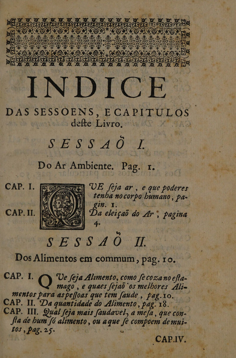 Ê É E EM E Ea » de 1 aa Eds Se Es, OS Se pr EX 5 Jada FEGÇÃO aid e STENTS EL MENERA datada e CEI IIE PAR SS de A “INDICE. defte Ed: SE $ S40 L. Do Ar Adaliento Pag. I. CAP. 1. EE) VE feja ar, e que poderes CAP | SESSA4Õ A Dos Alimentos em commum, pag. 10. mentos para as edi que tem faude , pag.10. CAP. II. Da quantidade do Alimento, pag. 18. Ri AA | : CAPIV. SRA à a E má E e ia q ER E, h drag