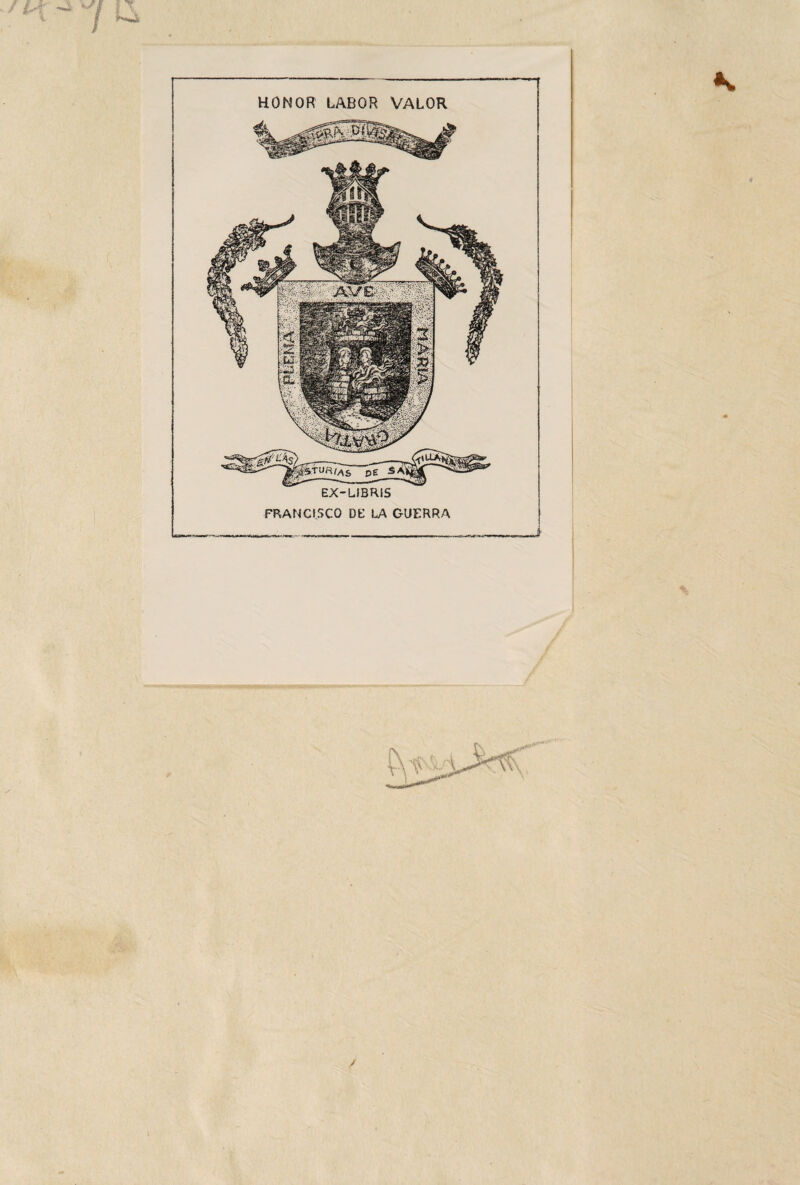 EX-LIBRIS FRANCISCO DE LA GUERRA i