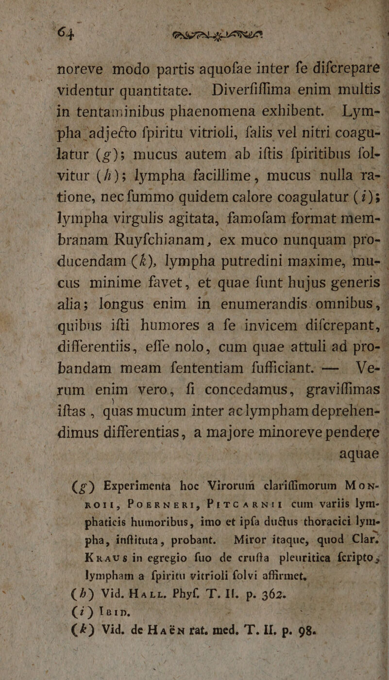 Mee 3r lympham a fpiritu vitrioli folvi affir met, (5) Vid. HALr. Phyf. TIE 9.362. (/)Taim. ^ ! (£) Vid. de HaAéw rat. ael. T. HI. p. 98. bU