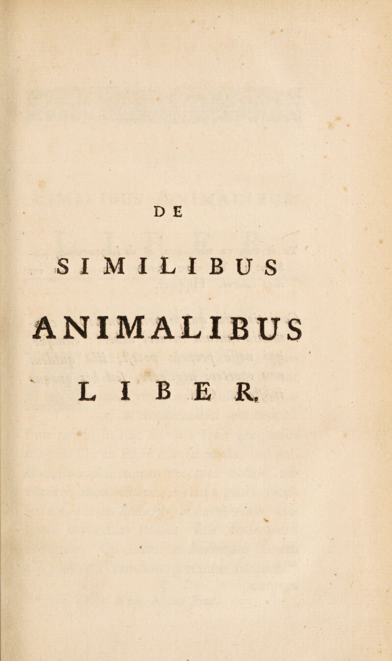 SIMILIBUS LIBER, /