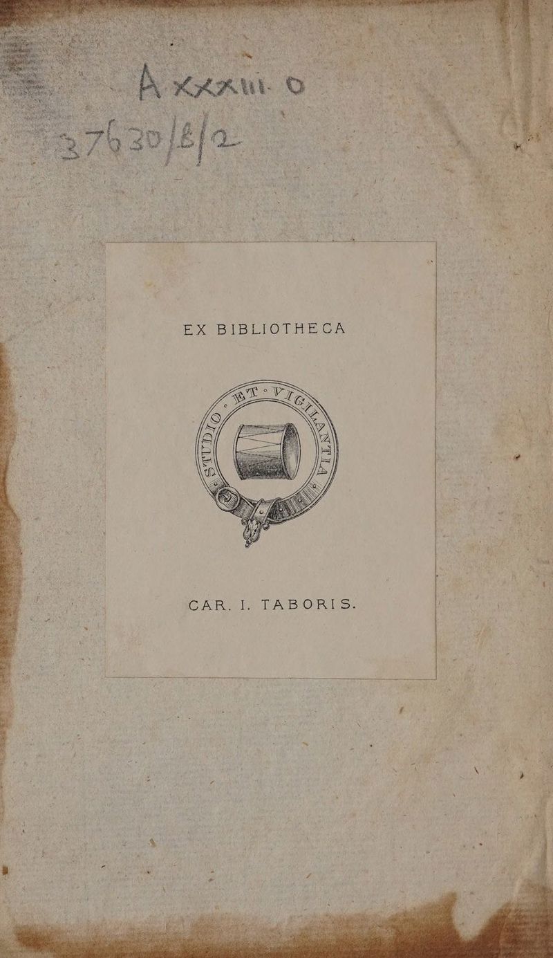 EO Os ed EX BIBLIOTHECA os CAR, |, TABORIS. eu aot nte