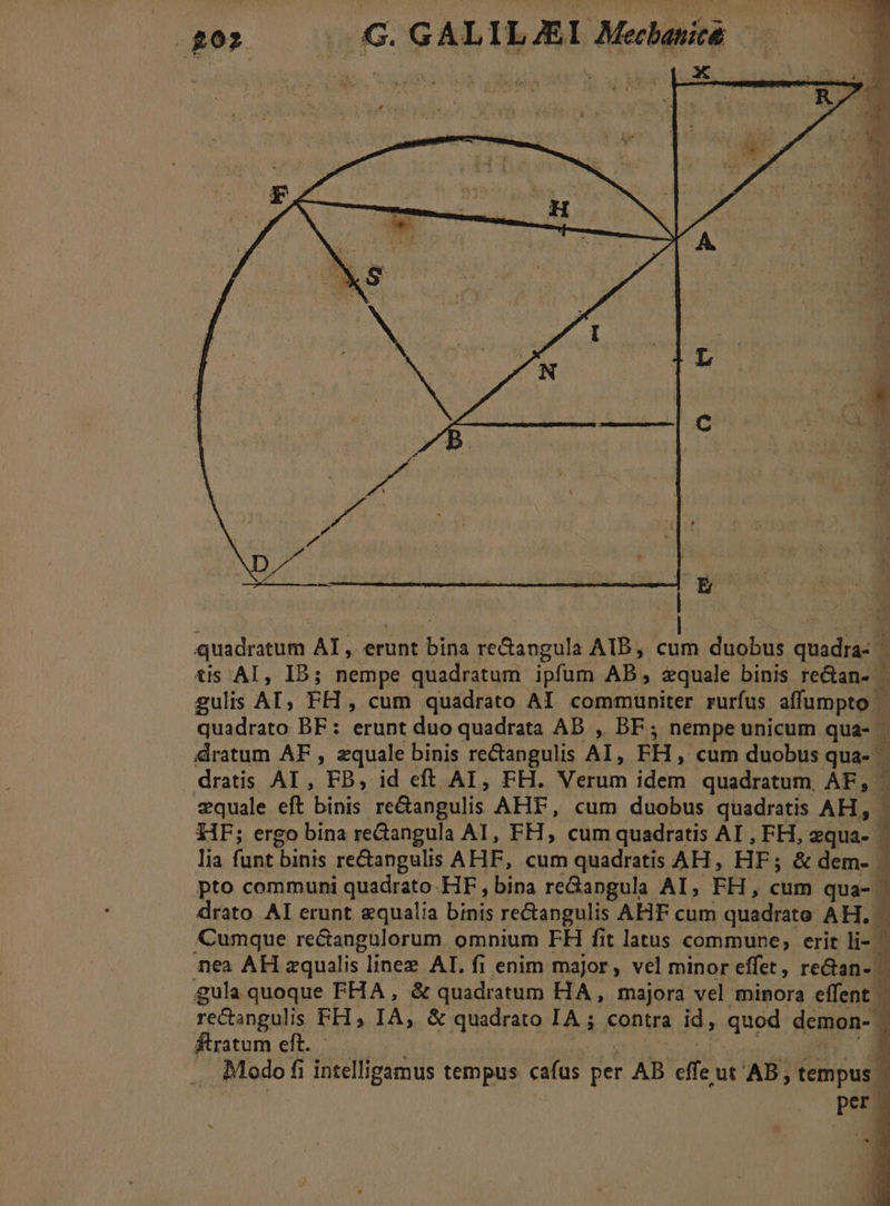 quadratum AI, erunt bina re&amp;angula ATB, cum duobus quadra- - tis AI, IB; nempe quadratum ipfum AB, quale binis recan- | gulis AL, FH , cum quadrato AI communiter rurfus affumpto | quadrato BF: erunt duo quadrata AB ,, BF; nempe unicum qua- dratum AF , zquale binis rectangulis jS FH , cum duobus qua- dratis AI, FB, id eft AI, FH. Verum idem quadratum, AF, . zquale eft binis re&amp;angulis AHF, cum duobus quadratis AH, - XP; ergo bina rectangula AI, FH, cum quadratis AI , FH, zqua- - lia funt binis re&amp;angalis AHF, cum quadratis AH , HF; &amp; dem. | pto communi quadrato HF , bina reGangula AI, FH, cum qua- | drato AI erunt equalia Wee rectangulis AHF cum quadrato AH. umque recangülorum omnium FH fit latus commune; erit li- / nea AH zqualis linee. AI. fi enim major, vel minor effet , re&amp;an- - gula quoque FHA, &amp; quadratum HA, majora vel minora effent rectangulis FH, IA, &amp; quadrato IA ; contra id, quod demon- ftratum eft. ij