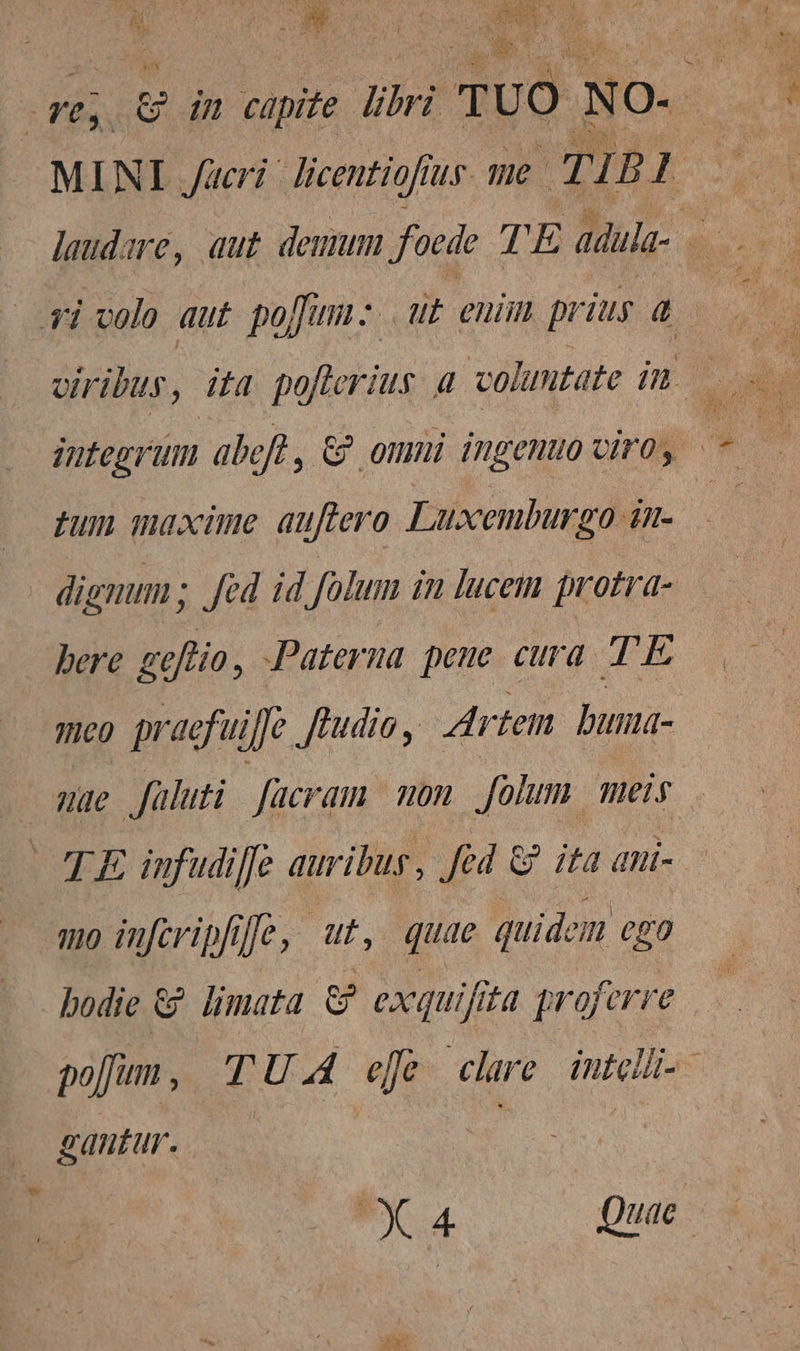 decdac a c zum maxime auftlero Luxemburgo dn- dignum ; Jed id folum in lucem protra- bere geftio, Paterna peue cura. TE eo praefui e ftudio, Arten bunna- 'T E iufudile auribus , Jed &amp; ita ani- mo inufcripfi, fife, ut, quae quid: n (go bodie &amp; mata e exquiji (ta proferre gantur. Je