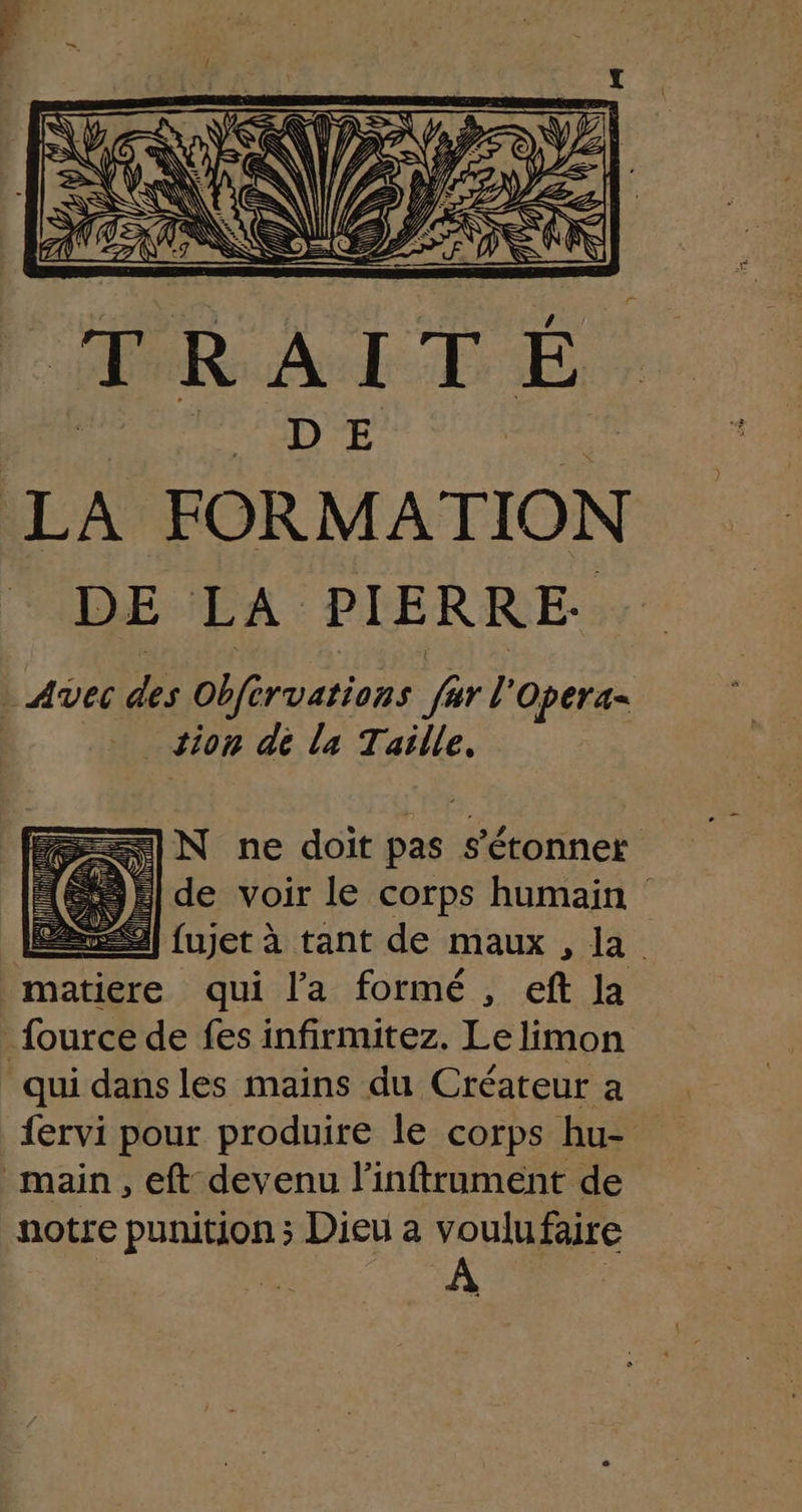 de voir le corps humain ES fujet à tant de maux , la_ matiere qui l'a formé, ef la _fource de fes infirmitez. Lelimon qui dans les mains du Créateur a fervi pour produire le corps hu- main, eft devenu l’inftrumeént de notre punition ; Dieu à voulufaire À