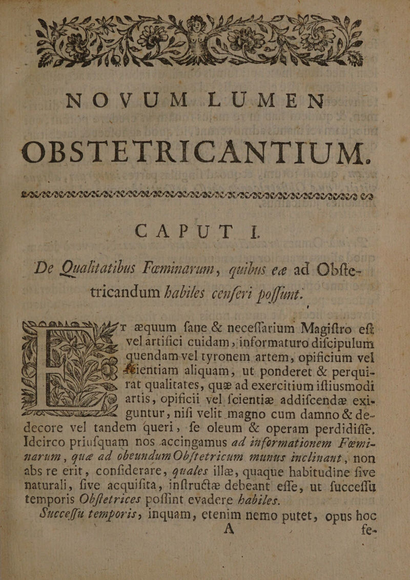 OBSTETRICANTIUM. E v CUP U I L De Qubiishi TOU. 3 PE ee ad Obfle- tricandum habiles. ceuferi pojfunt. | 47r equum fane &amp; neceffarium Magiflro efi nd velartifici cuidam ; informaturo difcipulurm uendam-vel tyronem artem, opificium vel ] enam aliquam, ut ponderet &amp; perqui- rat qualitates, quz ad exercitium iftiusmodi artis, opificii vel fcientie addifcendae exi- | REL guntur, nifi velit magno cum damno &amp; de- decore vel tandem queri fe oleum &amp; operam perdidifre, . - Idcirco priufquam nos accingamus aZ zzfarmationem Fwewi- o HMATUT , que ad obeundum OUItor ricuth munmtts zuclinaut , non - abs re erit, copfiderare, 2ua/es ille , quaque habitudine five maturali, ee acquifita , inflru&amp;ize debeant efle, ut fucceffa temporis OZffetrices poflint evadere baies. ducceffu tempor i$; inquam, vus nemo putet, opus hoc ) fe- !
