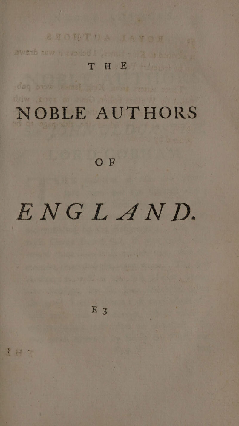 Vs Bae NOBLE AUTHORS ENGLAND.