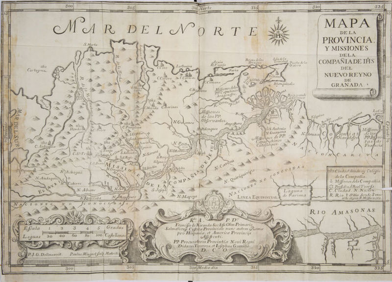 PURI PUDO DU AADO DADO AQODIJDDNN! &gt; 'HOOTAR ADA ADO AA A e AURAADASANIAS UCD DORIAN 'OEARIIO RIDAD AAN CACA PROVINCIA, Y MISSIONES - | | DELA 3 j : B lel. Isla de la pas E 4 pa : 5 5 E S S SS SU É E Á &gt; ] E | Ena Dragos | ' Trin ELA es 0% ta de la COMPANIA DE I S = peR Tí s =&gt;  N , al : a Guaira di pura -___—_ SR AA &gt; 7 E ala 7 Carta Jena 5 : Ro AN da E e A y SA paria S a DET e o | a NUEVOREYNO El DE AAA L e. delos cio lona dE nos os qa f? Bos E gr inde ES de or nor 10) RETA Se ==. CMerida ES Barinas ES &gt; $ : A A Mi IONES e 7 RE ' US o S ¿NS Ob pe dos '% a 3 Ye Mis ES o a Je E vantes, ¿TIA | po Y ads A/ C-Pamplepa Qy| 224014 () MS Y) hor HH pl th mi UN : En 3) -) ) CAS? En Cela ES 9 Lo cor ESa va adn SÍ : e Y a Mhtiac es ye PAn y) Y SR a Á ES ¿A ' AT on MÉS Ciudad donde ay Colegio de la Compañia. ANDO E &lt; Ó Miffiones dela a de ÉS Y PES Prefidio, ¿Real Fuerf / | O C.Ciuiadad. 2v; Nación: R.Rio.1 Sitio dende A mu- EN te algtn PMifionero: ” SS NN Mapoya A o ECC rr A VIII ALADO DN ' A N- ETS E O 4 a. AS y EE G SE , SN er ls no ASMA SS EN rancifco e ea SocK e fOlin P Primario SD 1 Salmaticenfi, Cajal Provincial: nunc autem Rome -KESS WAIT pro Hispaniz, et America Provincifs NW Affiftentt. ) A ne Novi Regní ¡ln Gon | W A e A E |. Jo0) Cofeliagóa po JE A AA 4 Sa 47 ¿tv IIA A VRLOALAMIRDO NINO THARA ie E JA y A 3 a : MINA ) 7 ] &gt; (A ME ; AN Jl mE DIT JU ll l Mo + MA TI E e AR im e O 1 1111111114111114141441 6 A 11110114044010401 - : ASHHAAGA NAAA 3lolIMedio día 38185