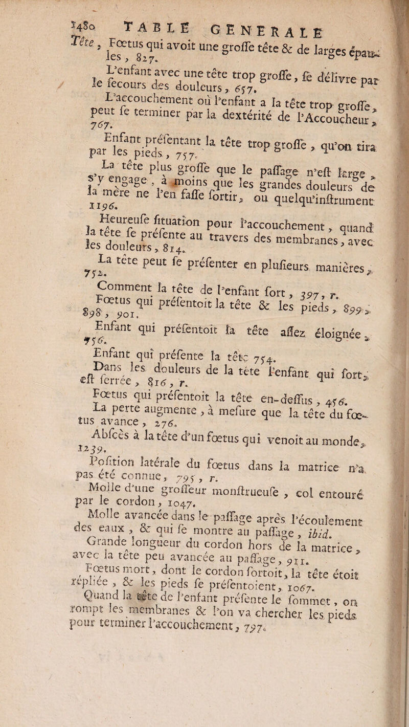 HSo table generale Ute 5 ïcT^LV avoit une sroffe téte & de ]ai'g« u ssts&sz *-* ■ * K? L accouchement ou l'enfant a la tête trop grofle peut fe terminer par la dextérité de l'Accoucheur * parEl^Æ“ ’a tétÊ “°P gr°ffe ’ ** s'vLen«aP P1“S gr°ffe qU£ ,le PaffaSe n’eft ferge » îa'mère ne’l-e'ff°(TSrqU® 6S §randes douleurs5de ii'ç>6, e Ien faffe fortir, ou quelqu'inihument la î|!“rr“re rirtUati°n pour Accouchement » quand les dou/euÇs! 814! ““ traVMS d?S membranes, avec 7jfa tête Peut fe Préfenter en plulîeurs manières,. Comment la tête de l'enfant fort, ,97,r itlTZTpréfentoit la tête & pieds ; s?9> Enfant qui préfentolt la tête allez éloignée. f 5& - * Enfant qui préfente la tête 7^4. ^ la tète I'enfant q“ fort’; Foetus qui préfentolt la tête en-defiiis. *<e. La perte augmente , à mefure que la tête du foc- tus avance, ^16, Abfcès à la tête d'un fœtus qui venoit au monde, Ppfaion latérale du fœtus dans la matrice n’a pas été connue, 79s ? r. Moile d’une greffeur monftrueufe , col entouré par le cordon, 1047. Molle avancée dans le paffage après l'écoulement des^ eaux , & qui fe montre au paiïàge , ibid. Grande longueur du cordon hors de la matrice, avec la tete peu avancée au palfage, ^ir. Fœtus mort, dont le cordon fortoit, la tête étoit rephee , & les pieds fe préfentoient, 1067. Quarid la ce te de l’enfant préfente le fommet, on rompt les membranes & bon va chercher les pieds pour terminer ^accouchement, 707.