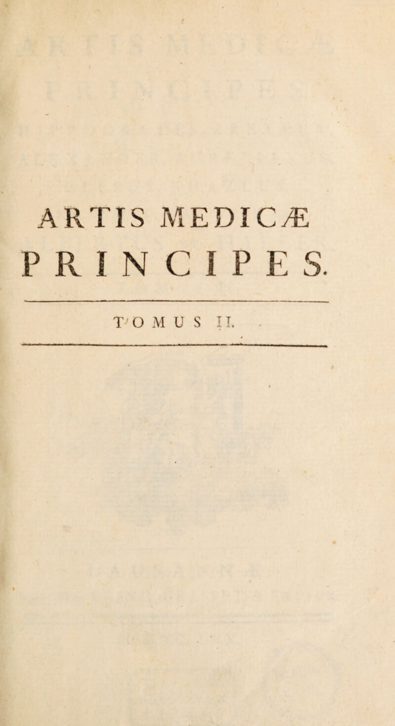 ARTIS MEDICAE PRINCIPES.