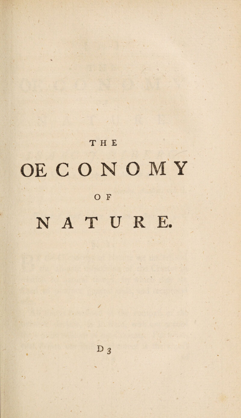 OE C O N O M Y . \ O F NATURE.