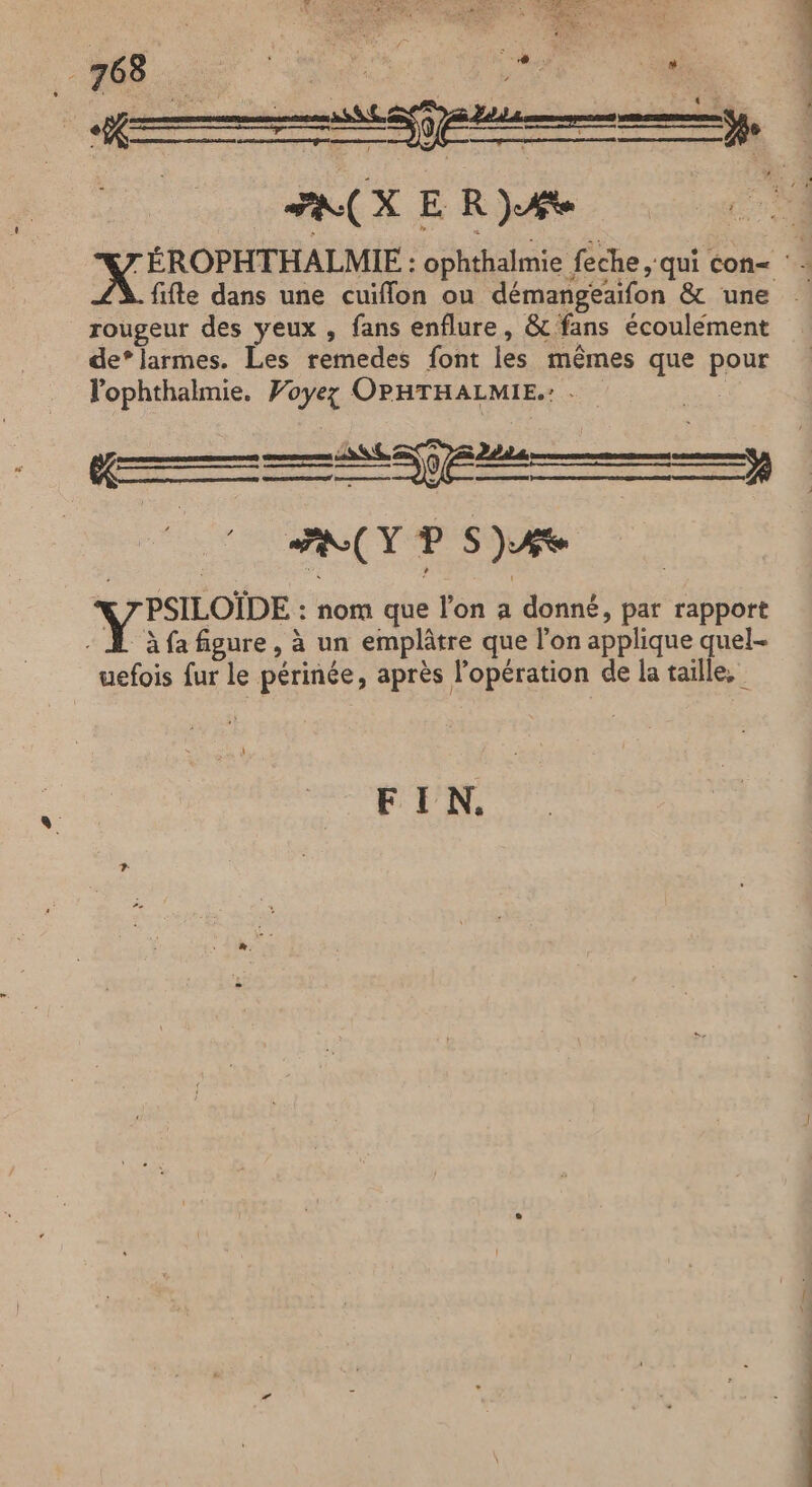 | PAYPS)Ae Ne : nom que l’on a donné, par rapport à fa figure , à un emplâtre que l'on applique quel- uefois fur le périnée, après l'opération de la taille, FIN.