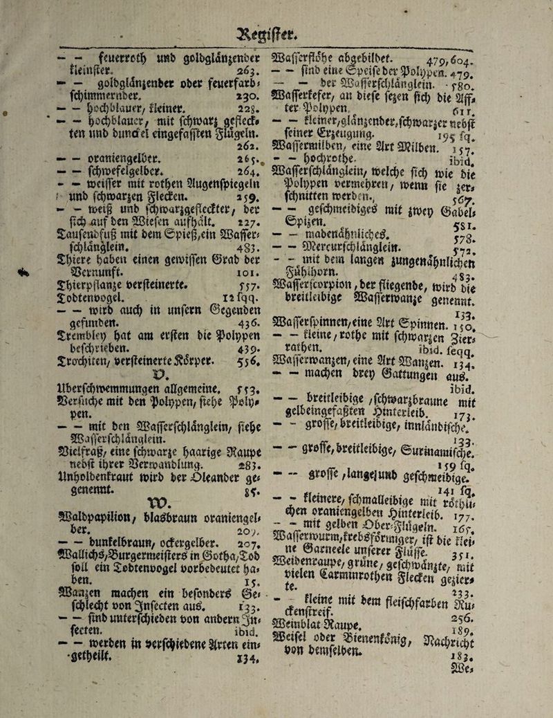 - - feuerrcty unb gelbgldn^enbcr SBafierftöbe «bgebtlbef. 479,604. fUinffer. 263.-fmb eine 0v'«fe bet 93Dli;ptH.479 - - goibdiinjenbcr ober feuerfarb* — - ber SBafferfd^tfngleui. - fg0* ftyimmernber. 130. SBaffetfefer/ au biefe fqetyfity bie 2lffi ^ - tyotyblauer/fkiner, 22g. ter ^otypen, ^ir ' - - fcotyblattcr, mit ftyft>ar$ gefkefr-fldner/gldn$cnber,ftywaner nebif ten unb btmaei eingefafften glugdn. feiner ^rgeuguug. l9% fq 262. SBaficrmtlben/ eine 24rt Stübern 1 57° - - oraniengelbcr. 26y.#-fcotyretye, ibid -ftyraefdgdbcr* 264. SBajferftyidngldn, meltye ftty n>ie bie - - toetffer mit rotyen 2Iugenfptegdn $otypen oermepmt, wenn fte mx* ? tmb ftymarien gleden. 259. - - - n>et@ unb fd)tx>ar$gefkdfer, bet ,auf ben Sßtefcn aufbdlt. 227. Saufenbfug mit bem ©Piepern SBaffer* ftyldnglein. 483. Xtyere beben einen gendjfen ©retb ber SBerrumft. 101. Xtyerpjlanje oerfieinerte. n7. Üobtenoogei. nfqq. -wirb auty in unfern ©egenben I* *»/ f -WWW — ftynitten werben., - - geftyrodbigetf mit |wcp ©abel* ©pigeti. rSI# -raöbend&niitye& -93?creurfä)ldngldn. $71 - - wtt bem langen iungend^nlicben '83 Gaffer fcorpion, ber fliegende, n>irb bil breitleibige 5Ba|jerwanie genenttf» gefunben. ' 430. SBafferfpmnett/eitte 21« ©pinnen, 10 Sremblep bat om etffen bie ^otypen-deine /rotye mit ftymar^cn §ier# beftyrieben. 439* tatbm. ibtd. feqq Srotyimv berlinerte $&pcr. 556, Söaiferman^en/eine $rt£Bamen. 134 p# -ntatycn bsep ©attungen amT llberfcbmemmunqen allgememe, ng. . ..... ... ibid. Skrfutye mit ben $otypen, fte&e $öty#-brettmbtge /ftyma^bramte mit pen. gelb eingefaßten Hinterleib. ,7, -mit ben ^ajferftyldnglein/ fie$e ~ ~ gtofle/ breitleibige, innldnbiftye/ SBafterftylanglein. M ~ . ... ... 133. $3ielfta§/ eine ftywar$e paarige Staupe greiie, brettktbtge, ©urmamifd/e, nebit tyrer iÖemaublung. 28?. i^fq, lUtyolbenfraut wirb ber£>kanber ge« “ gtojfe, lange] unb geftymei&ige. genetrot. TP. S*# ~~ Heinere/ftymadeibige mi/rjtyty SBalbpapilion, Mtfbraim oranta»* . $• - - — >* - * SEaffcwuroj/fteb^fonnigeir/j(i jijj f'tj* - - bunfelbraun, octagdkr. 207. „rinmX.mV. i>lc m «BafficfjS/ägurgermeillctSingjot^a.toi) ®5«t»mxamf arät^ }$1 M ein Scfctcneogd »oekbeutet !)a. *«* ben. - »Wien Garimnwfym Sletfcn gejia» SBaajcn machen ein kfonberg @e< • _ mh h#m „ .... , *3?. fd)!ed)t oon 3nfccfen aus. 1.53. 'era 3Ju» ~flJf U“te^''ben60nanb^h3f »Äupe. 183, “ ^jg* in ^mtins «J*